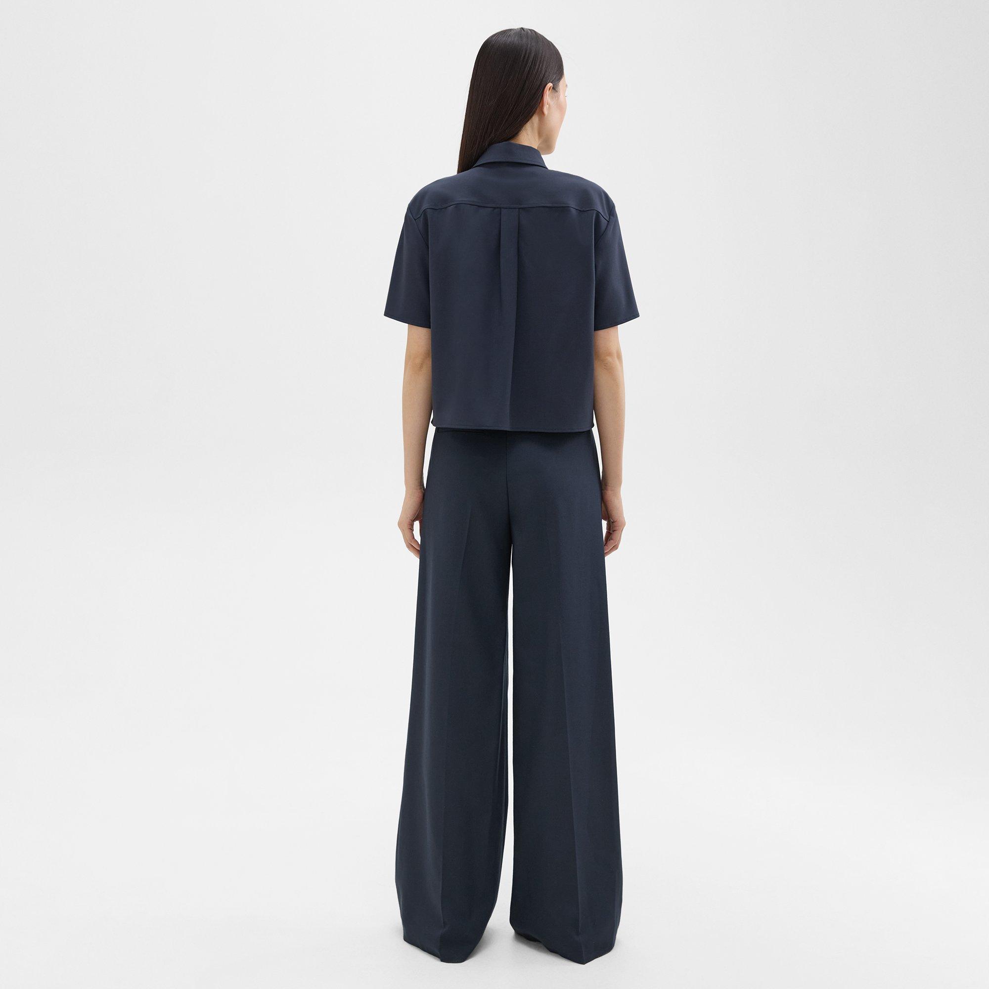 High-Waist Wide-Leg Pant in Good Wool