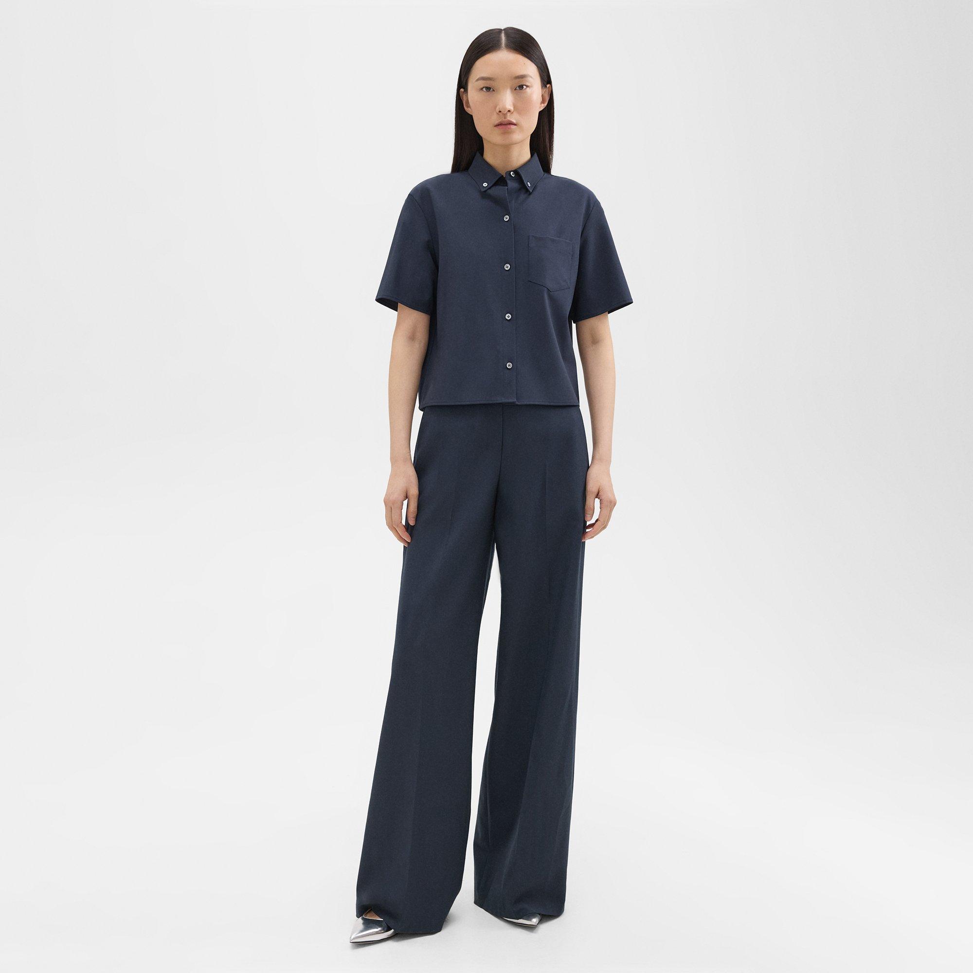 High-Waist Wide-Leg Pant in Good Wool