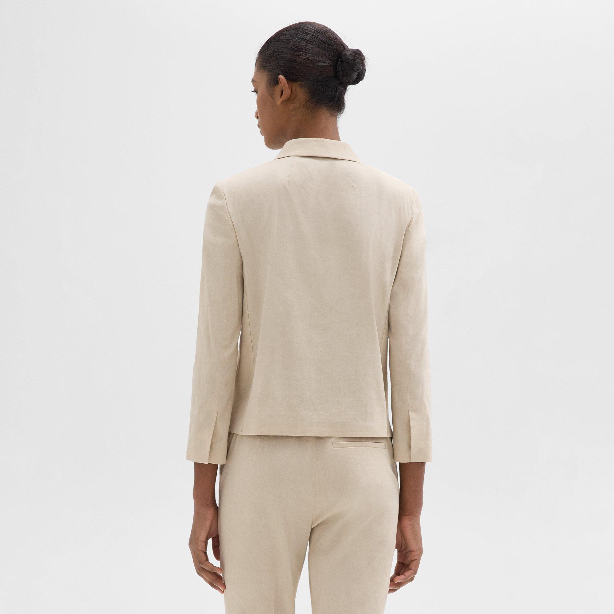 Boxy Patch Pocket Blazer in Good Linen