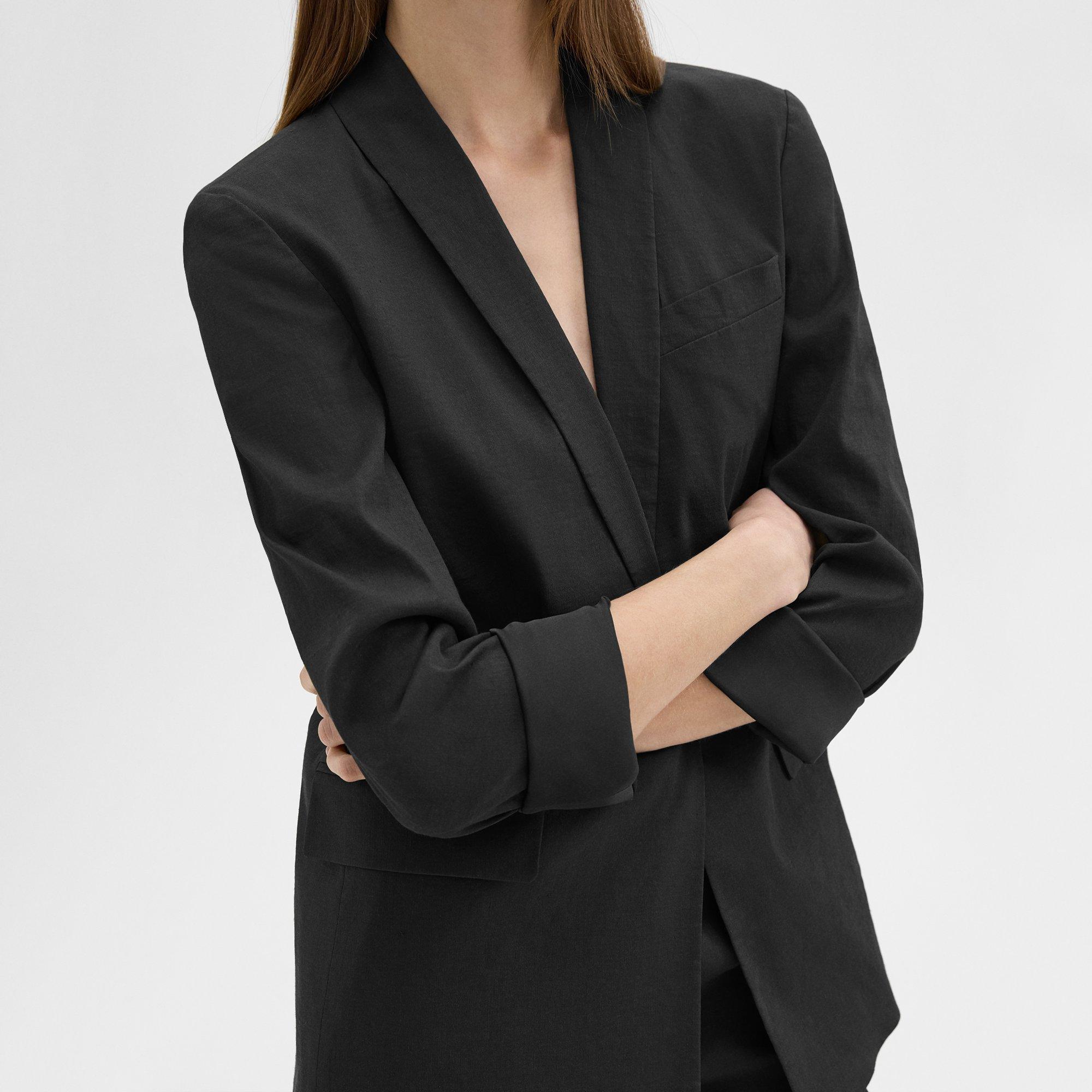 Good Linen Rolled Sleeve Blazer | Theory