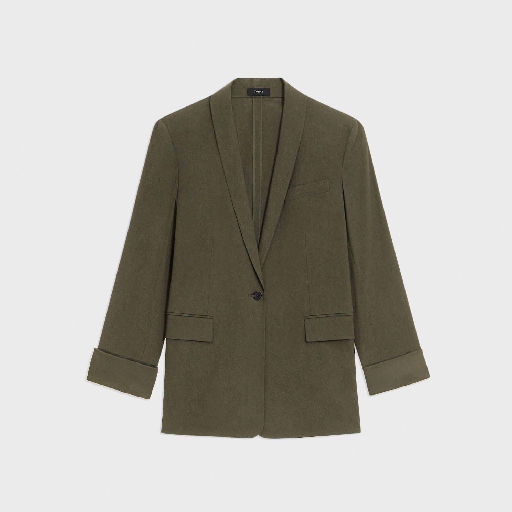 Blazer à Manches Retroussées en Good Linen