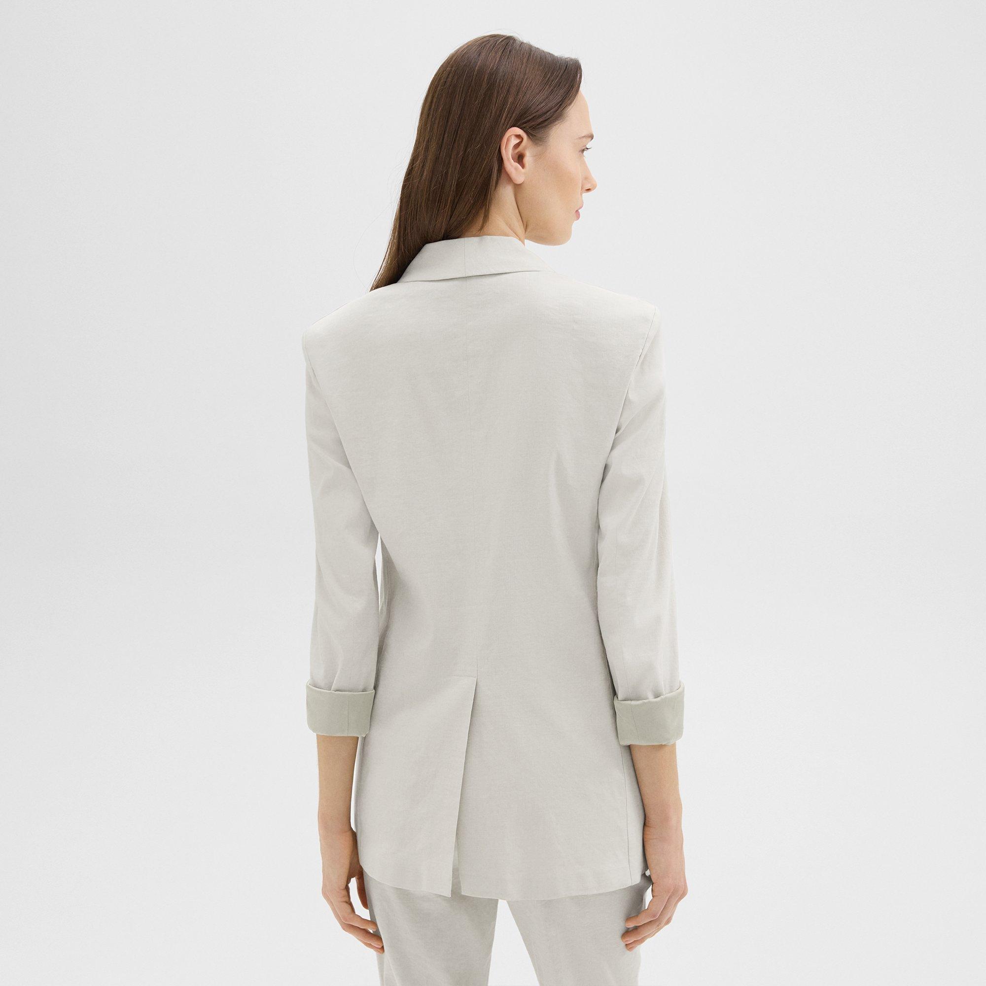 Rolled Sleeve Blazer in Good Linen