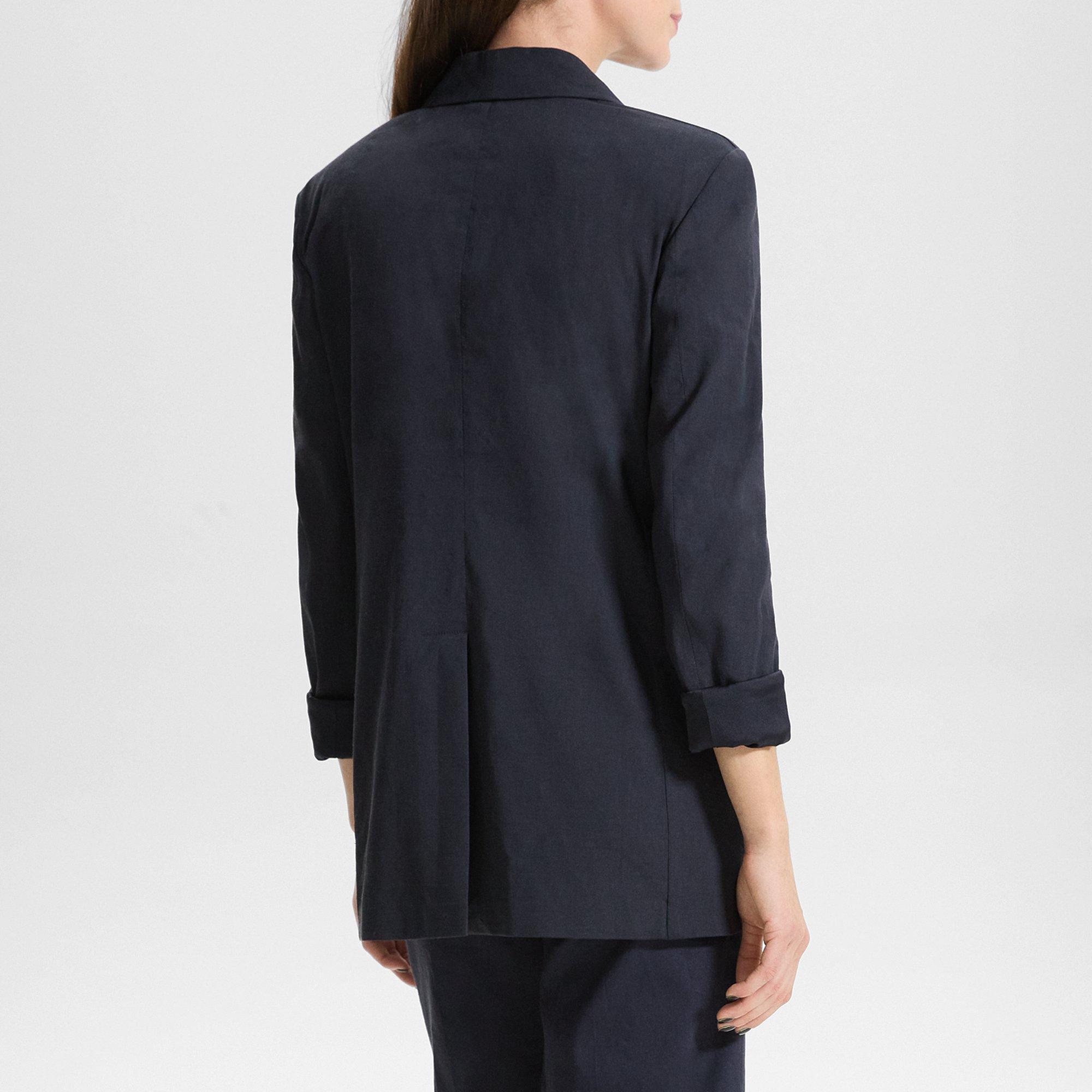 Rolled Sleeve Blazer in Good Linen