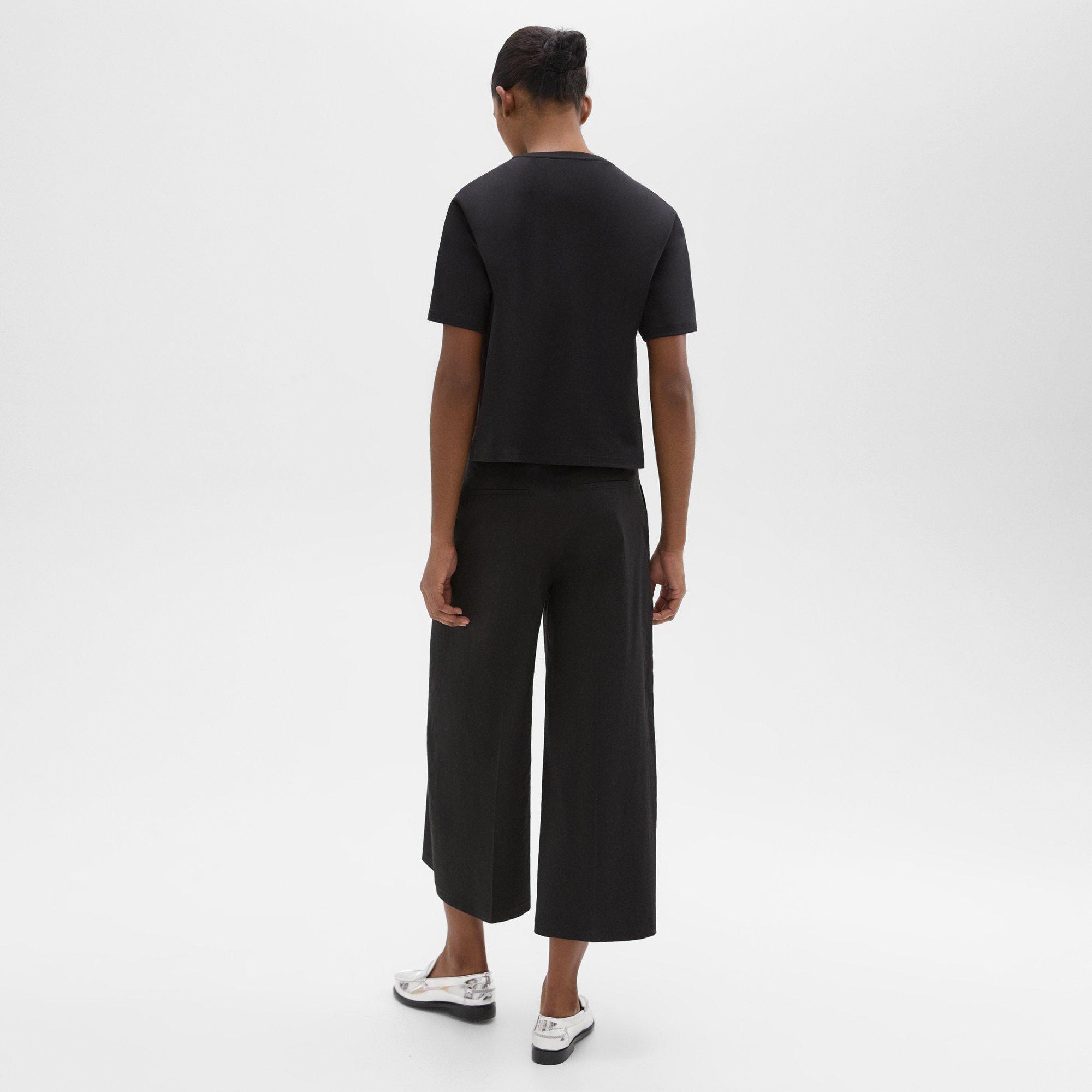 Cropped Wide-Leg Pant in Good Linen