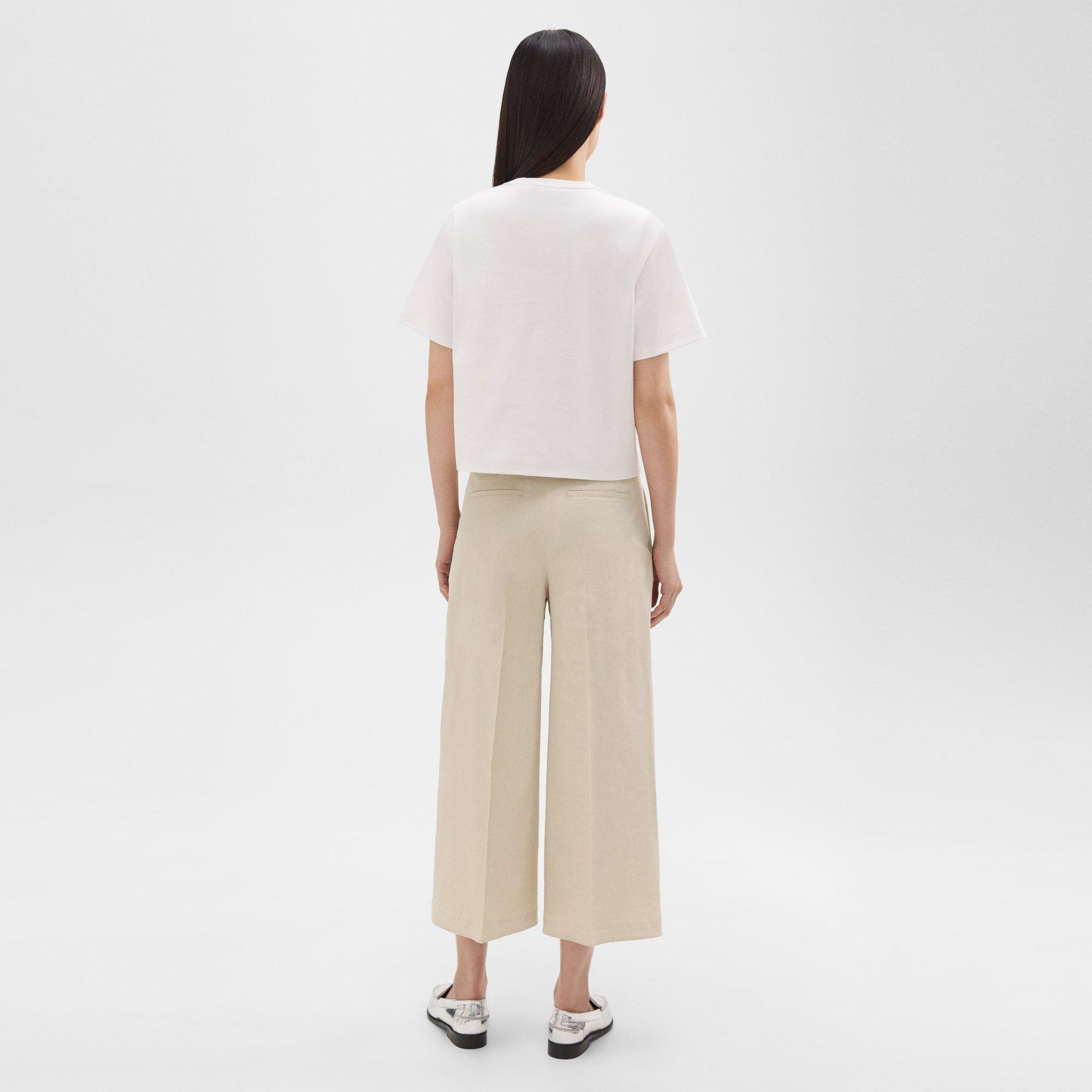 Cropped Wide-Leg Pant in Good Linen