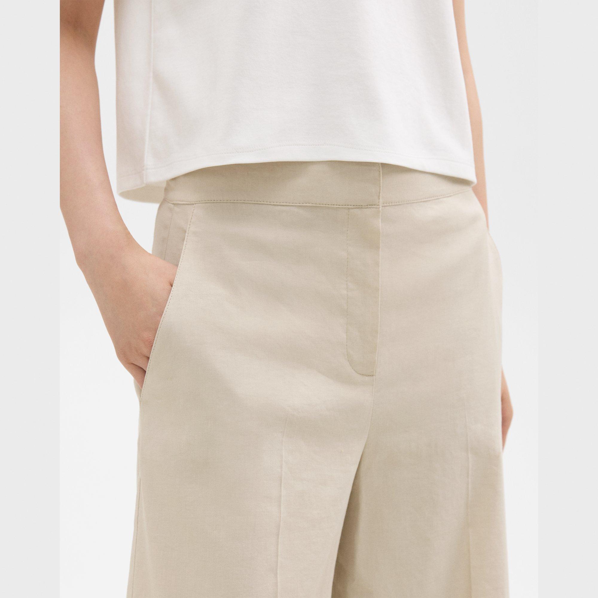 Cropped Wide-Leg Pant in Good Linen