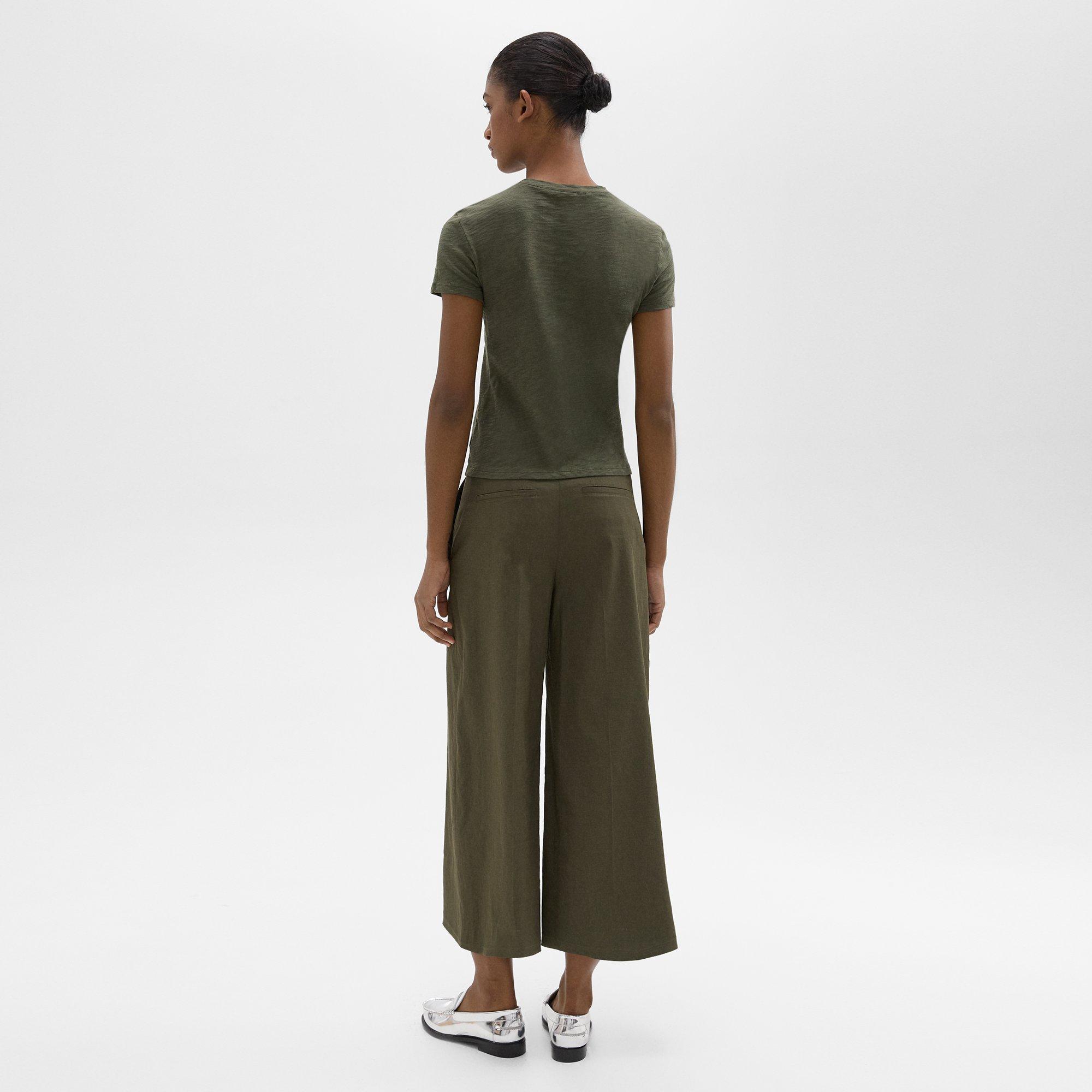 Cropped Wide-Leg Pant in Good Linen