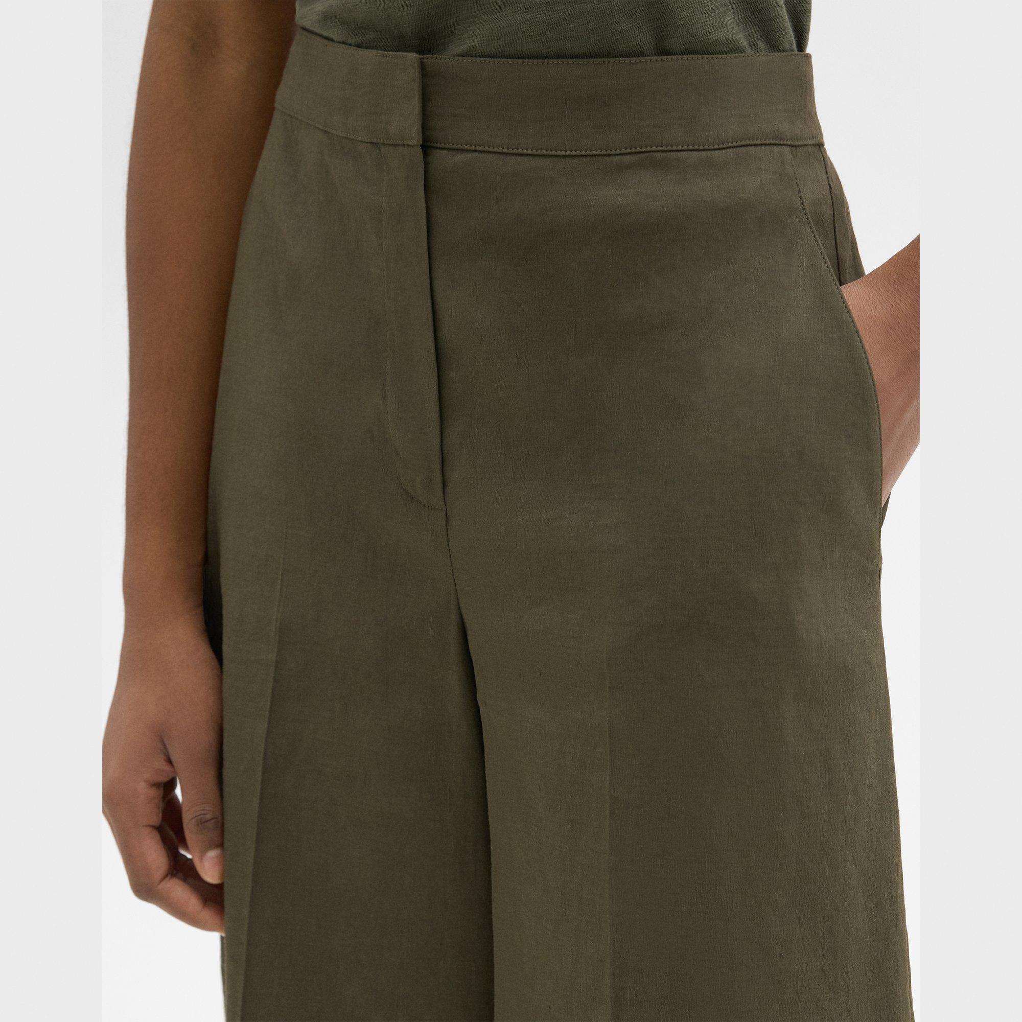 Cropped Wide-Leg Pant in Good Linen