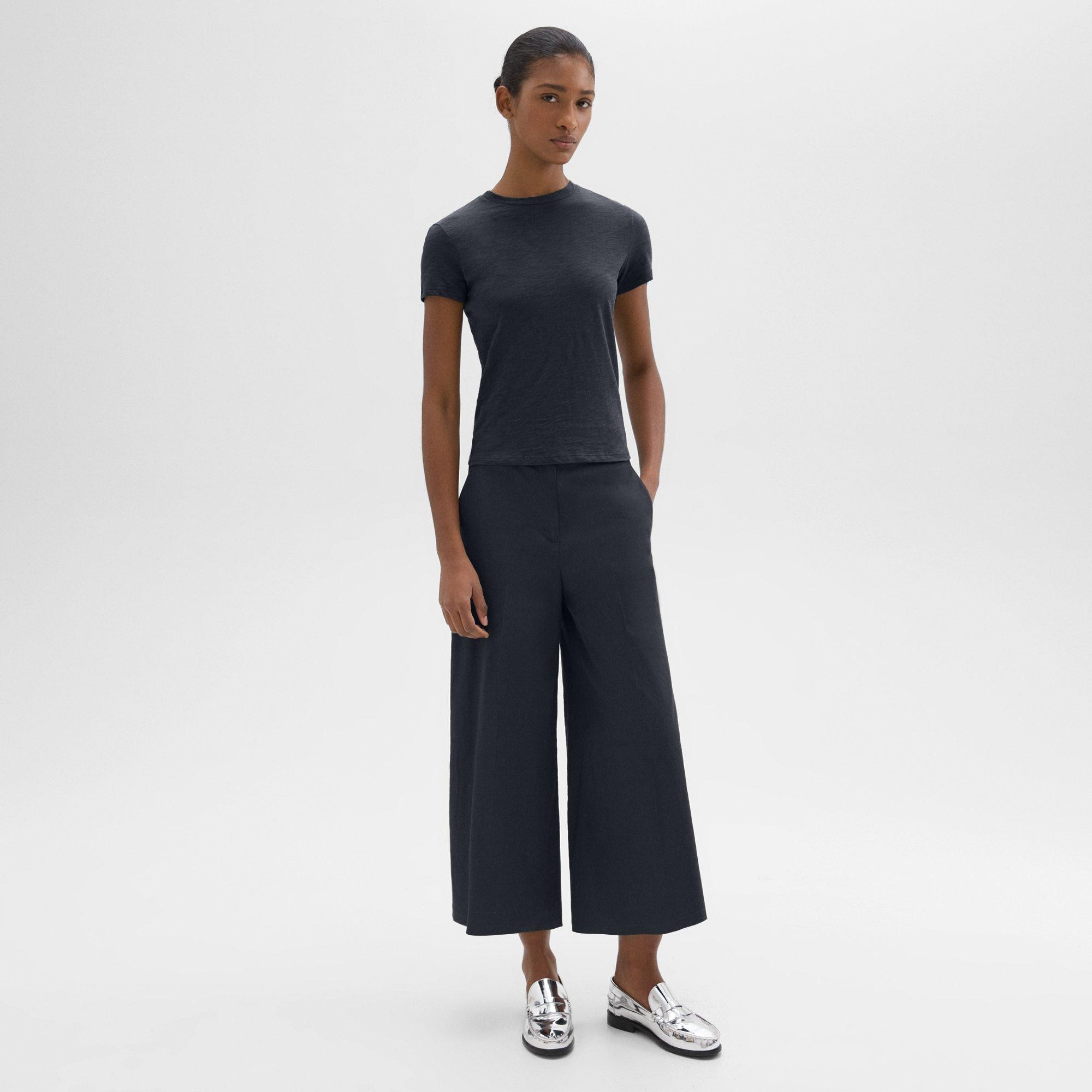 Cropped Wide-Leg Pant in Good Linen