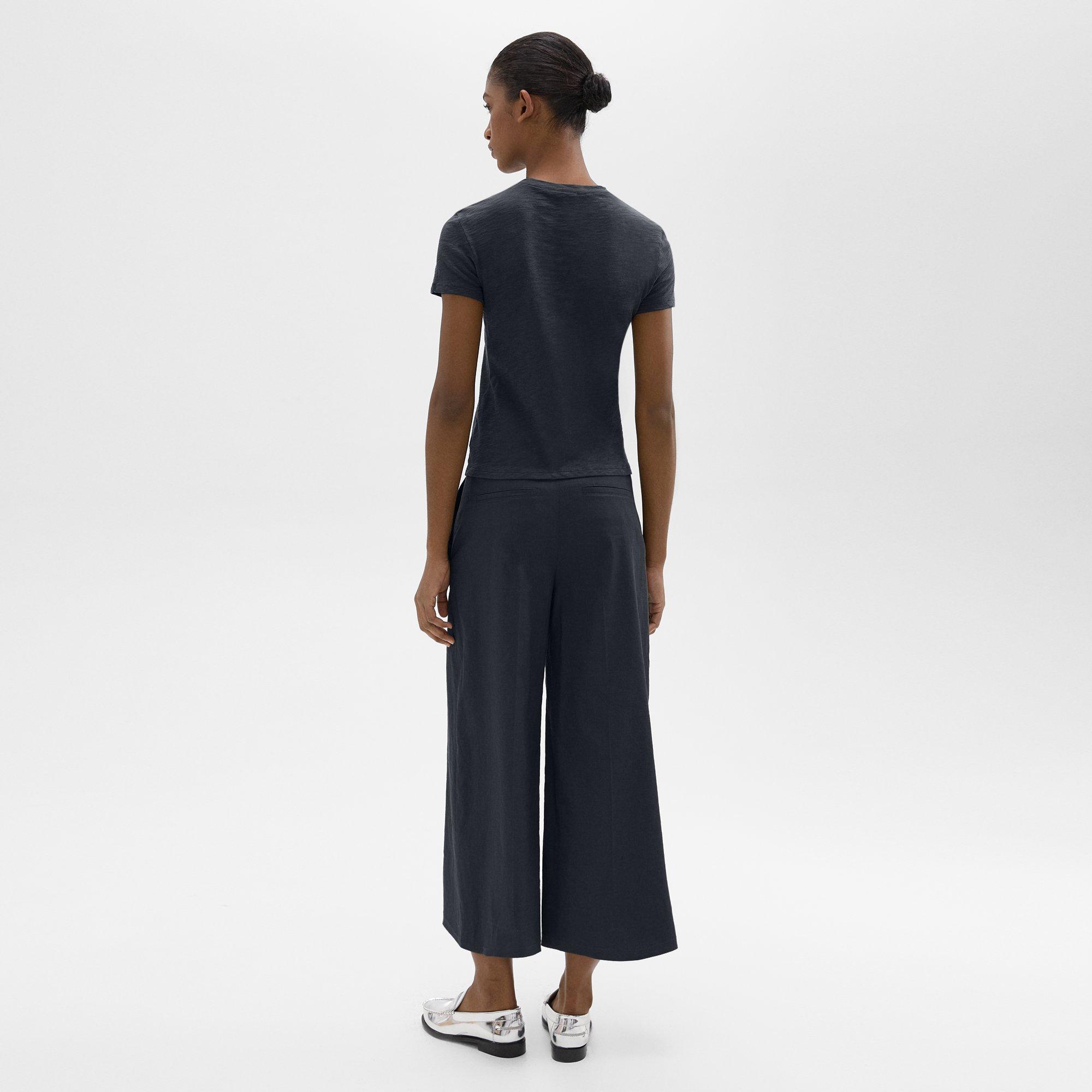 Cropped Wide-Leg Pant in Good Linen