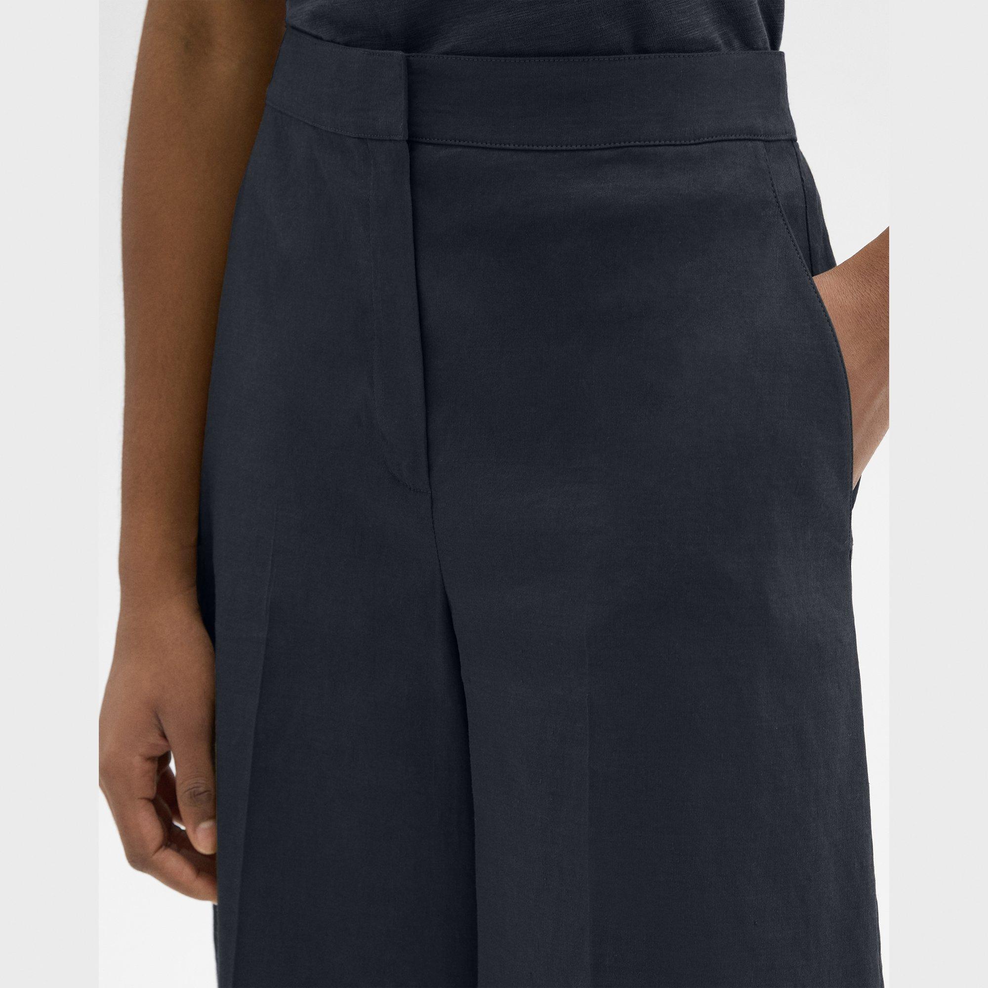 Cropped Wide-Leg Pant in Good Linen