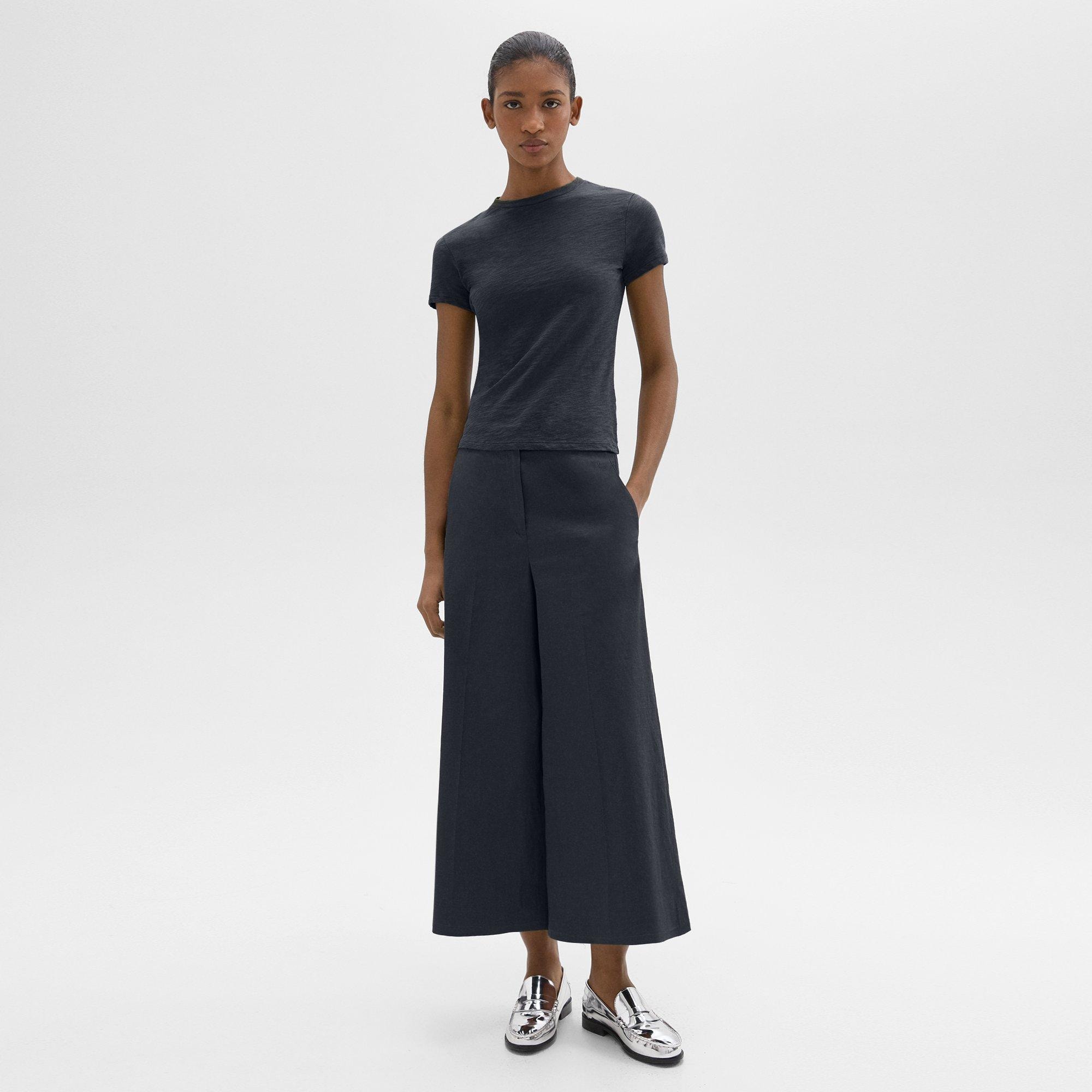 Cropped Wide-Leg Pant in Good Linen