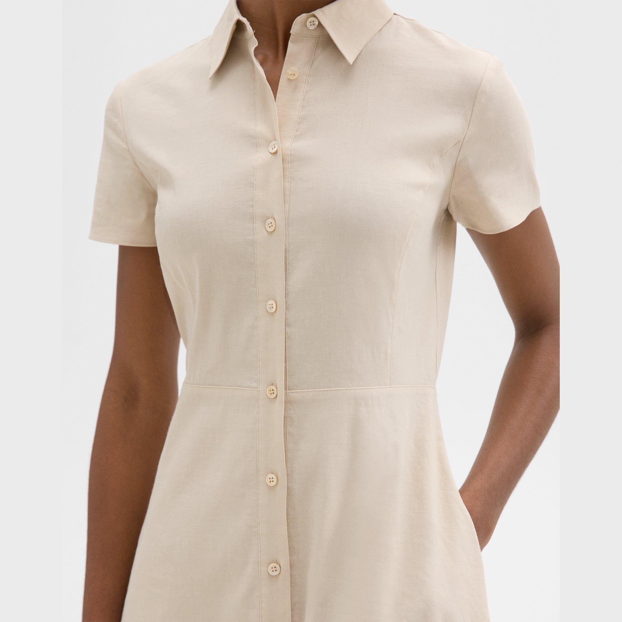 Midi Shirt Dress in Good Linen