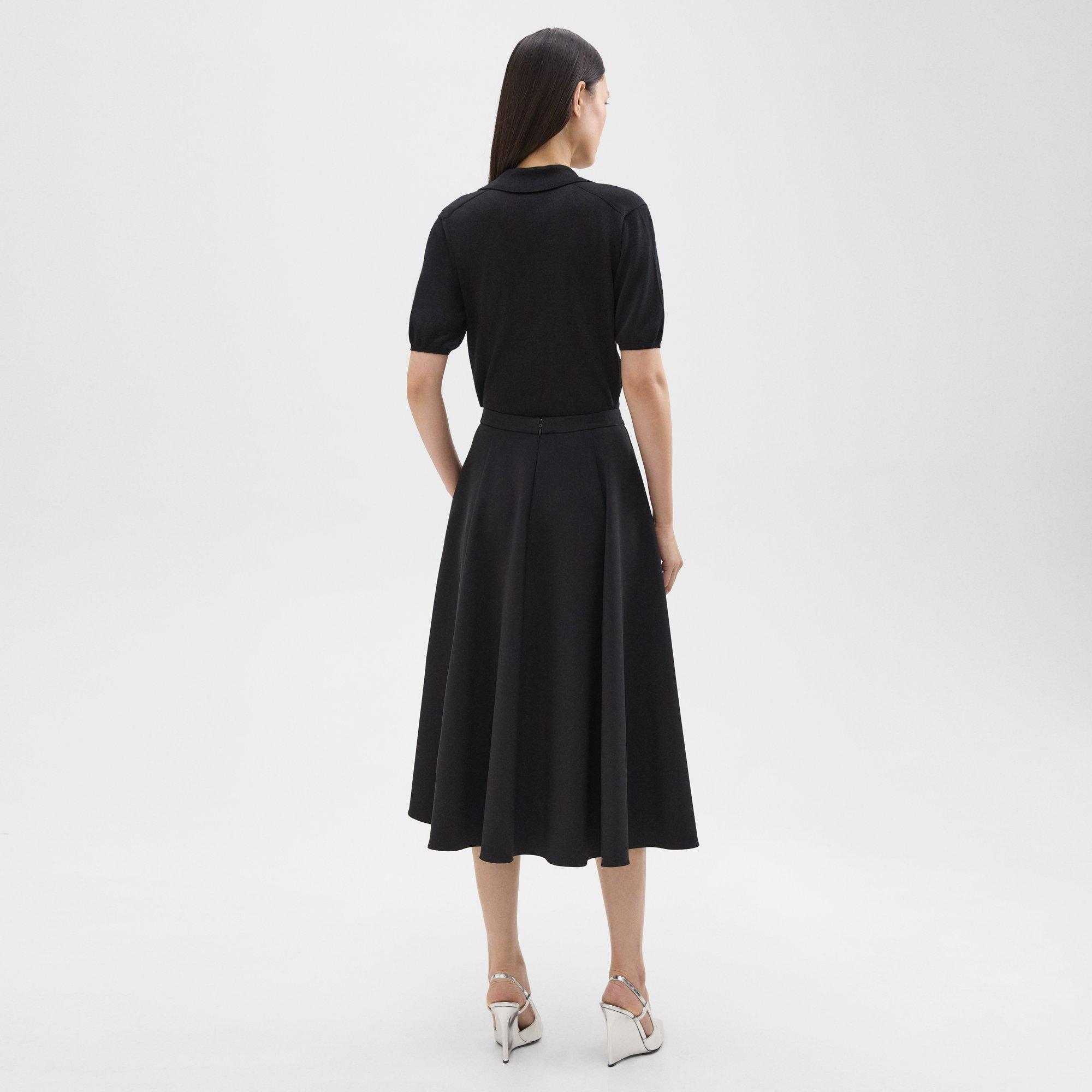 Full Midi Skirt in Crepe