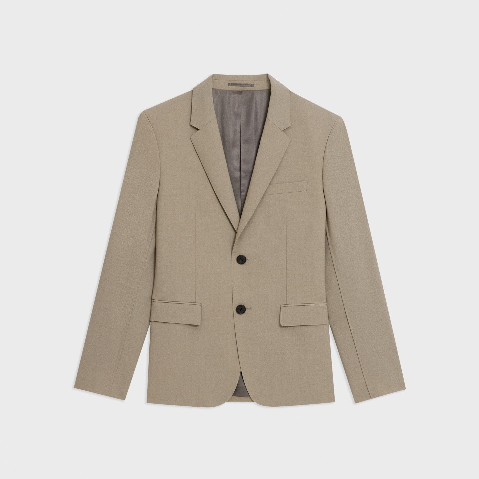 Virgin Wool Two-Button Blazer