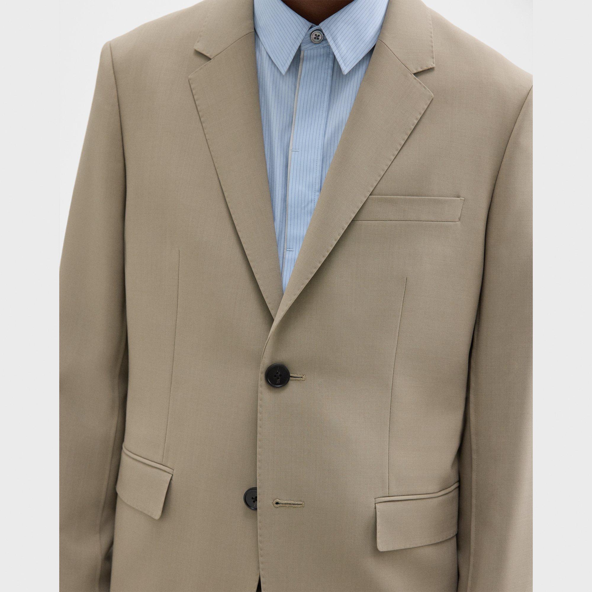 Virgin Wool Two-Button Blazer