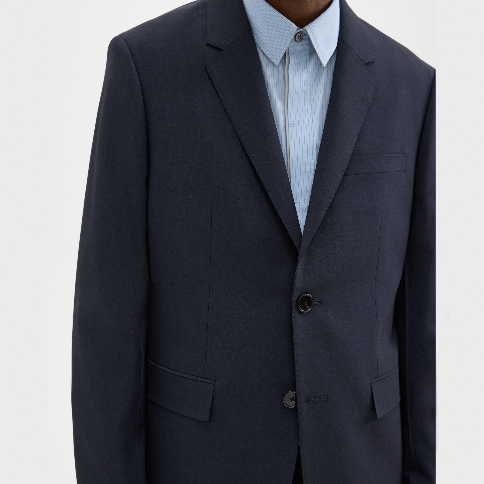 Virgin Wool Two-Button Blazer