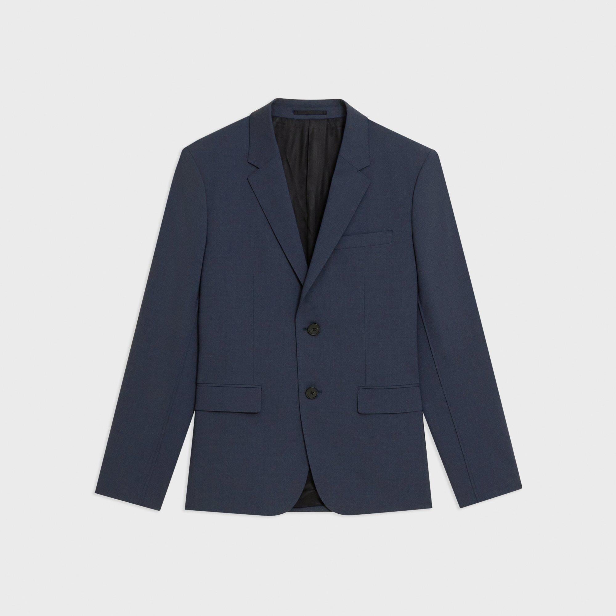 Virgin Wool Two-Button Blazer