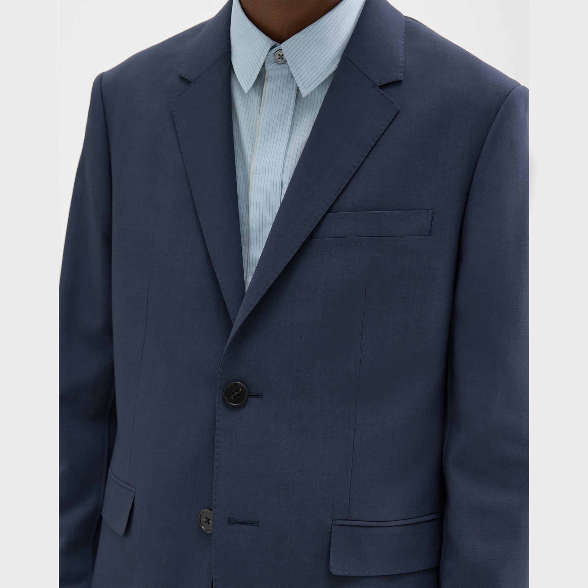 Virgin Wool Two-Button Blazer