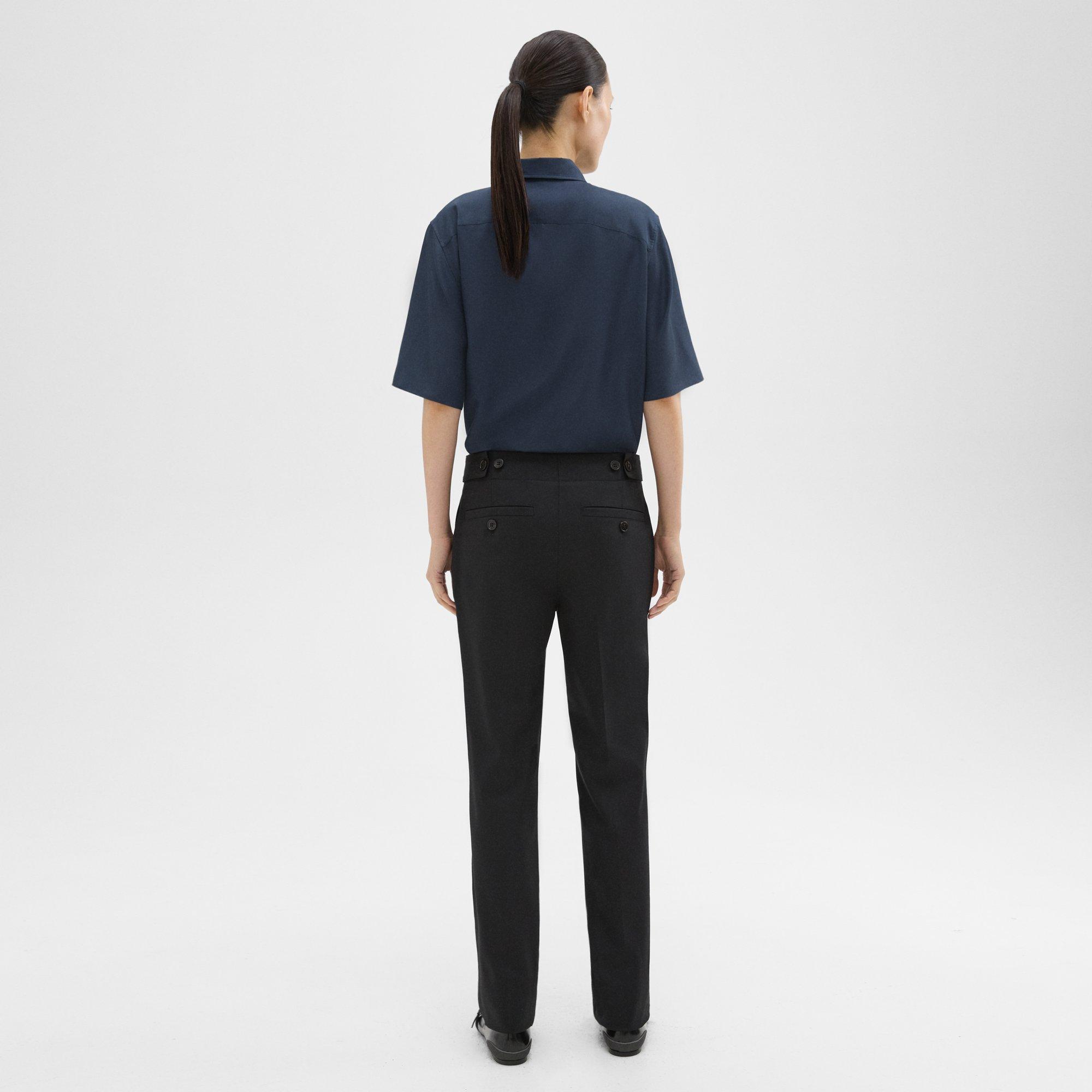 Adjustable Wool Gabardine Pant