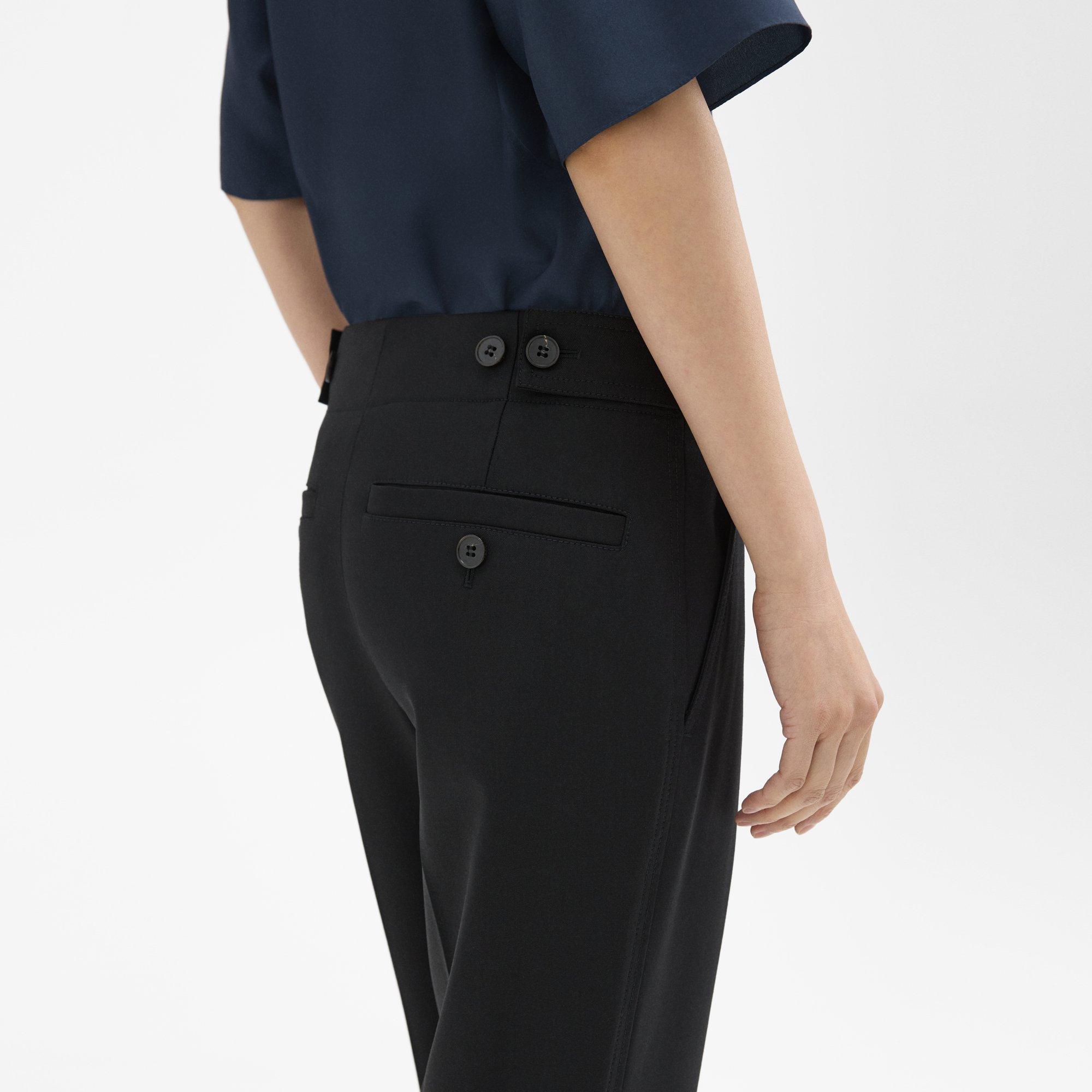 Pantalon Réglable en Gabardine de Laine