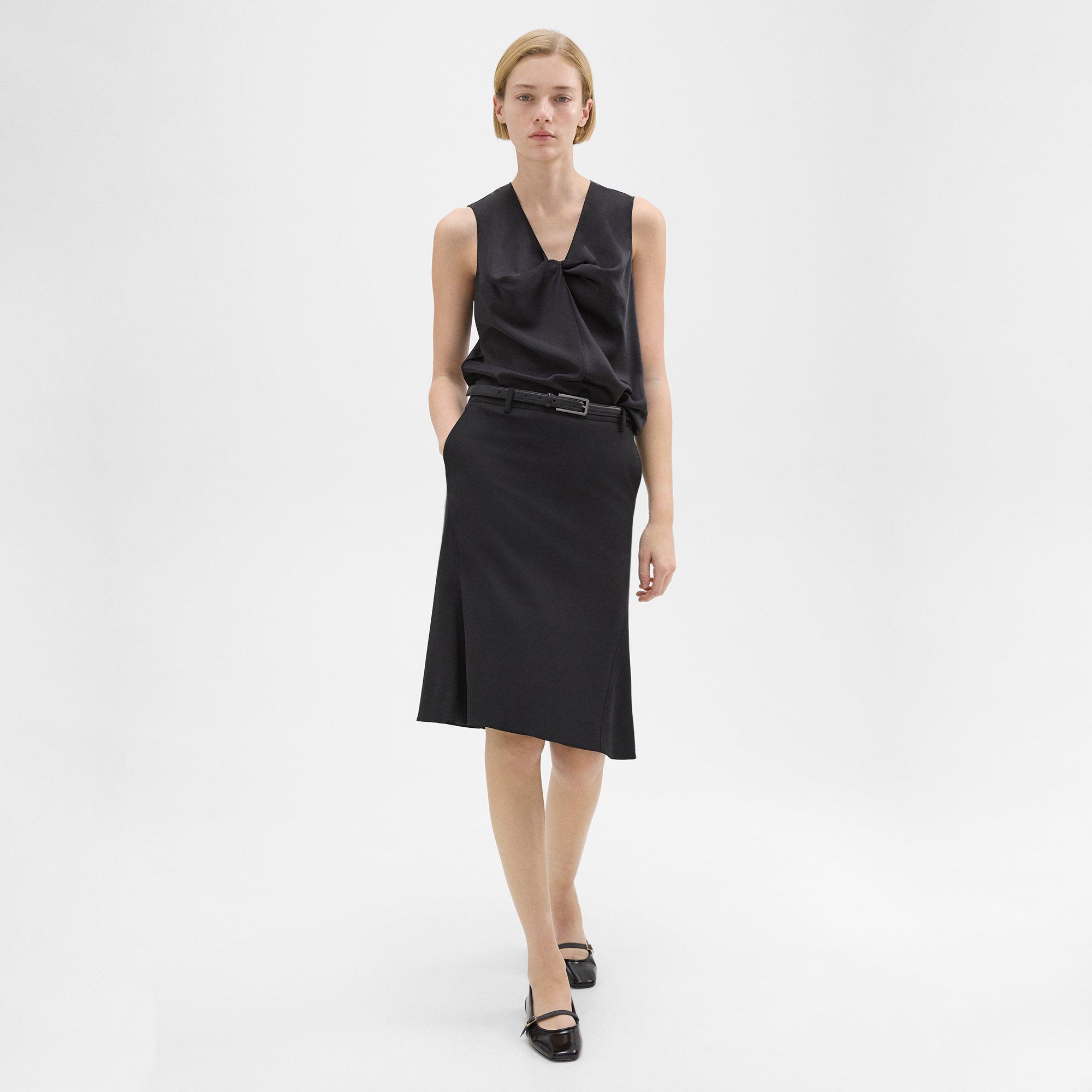 Wool Gabardine Trumpet Skirt