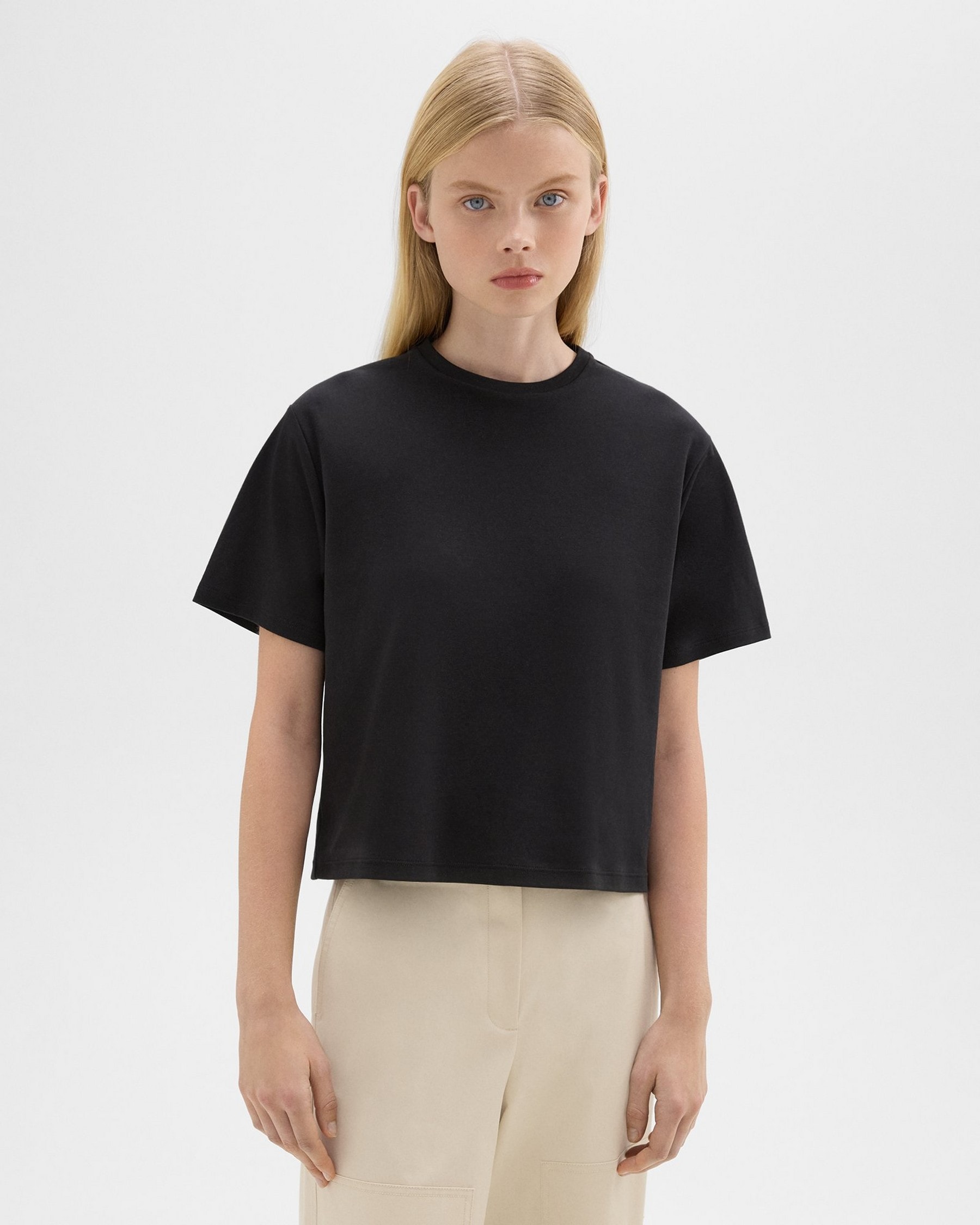 Boxy Tee in Cotton Jersey