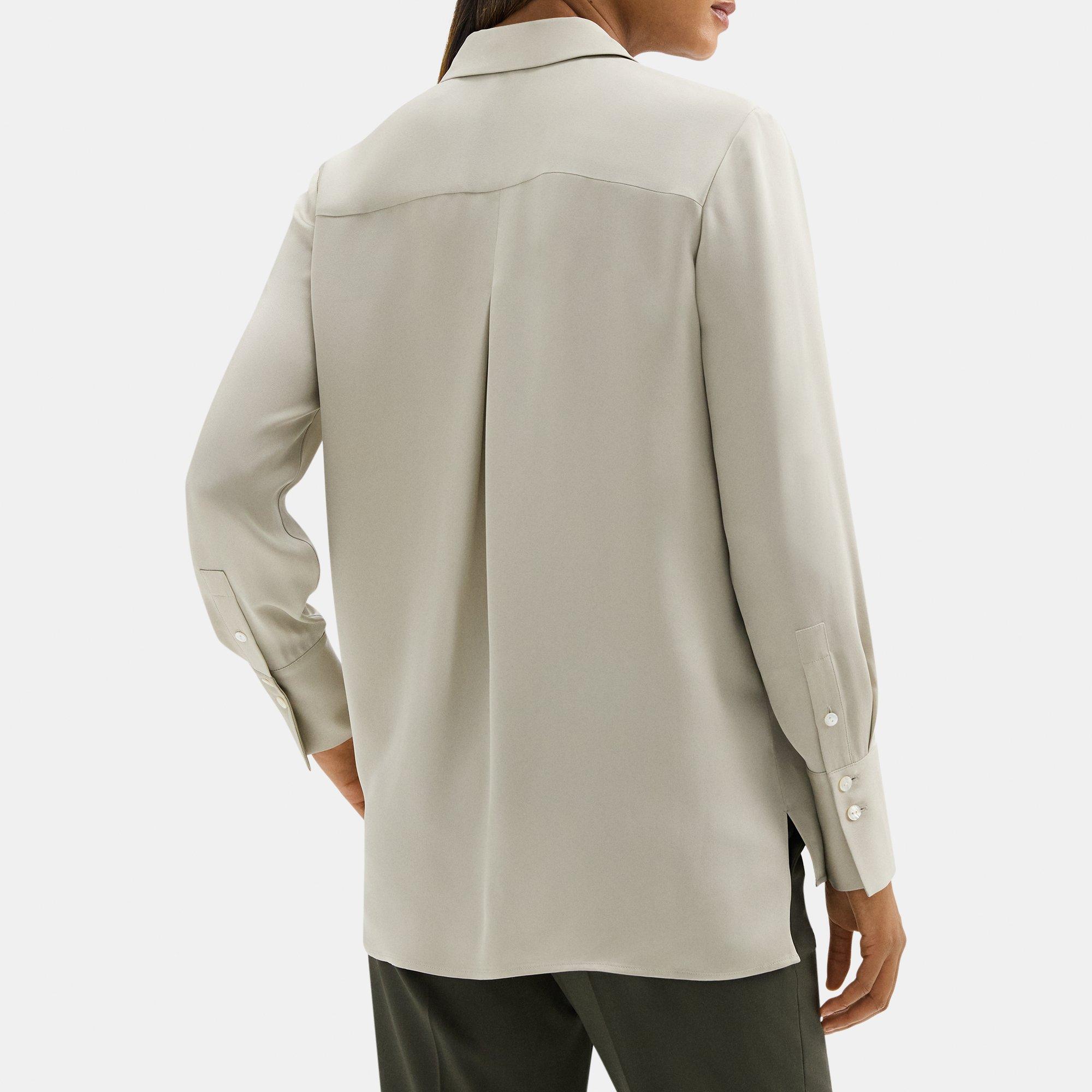 Relaxed Shirt in Silk Georgette