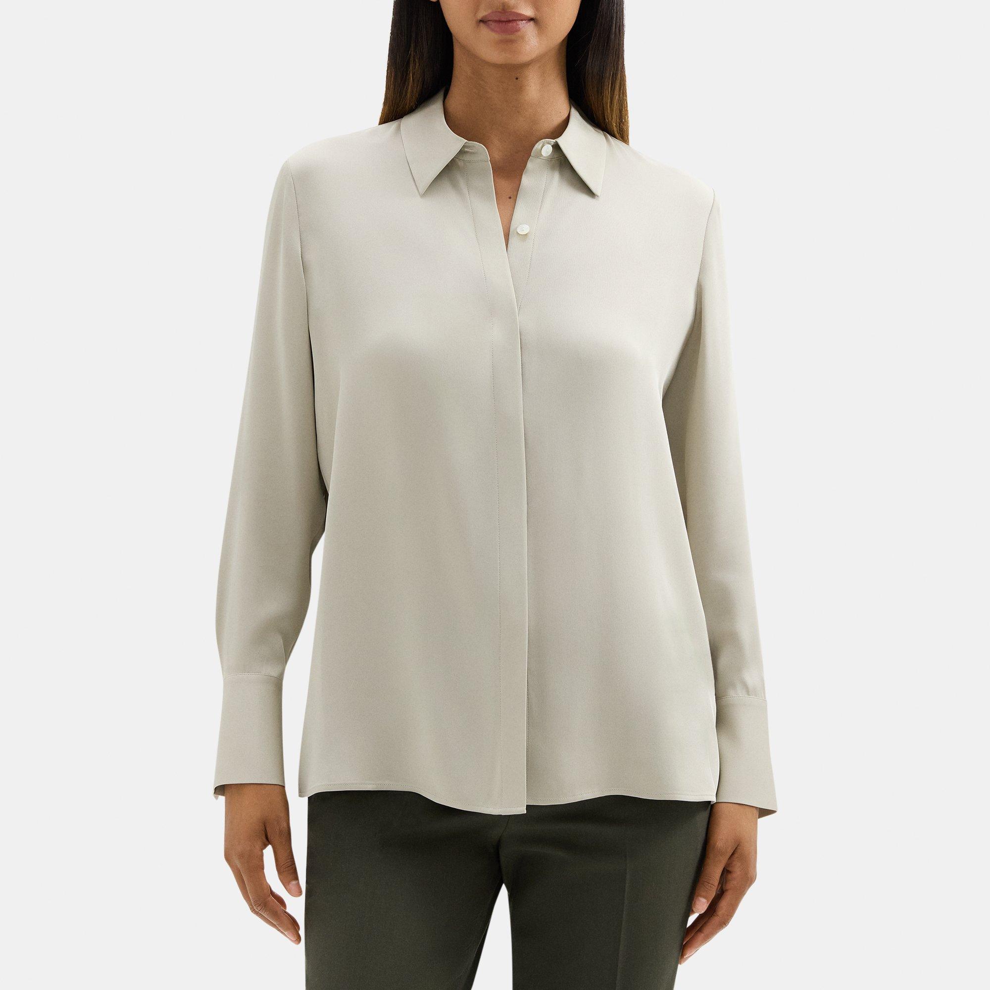 Relaxed Shirt in Silk Georgette