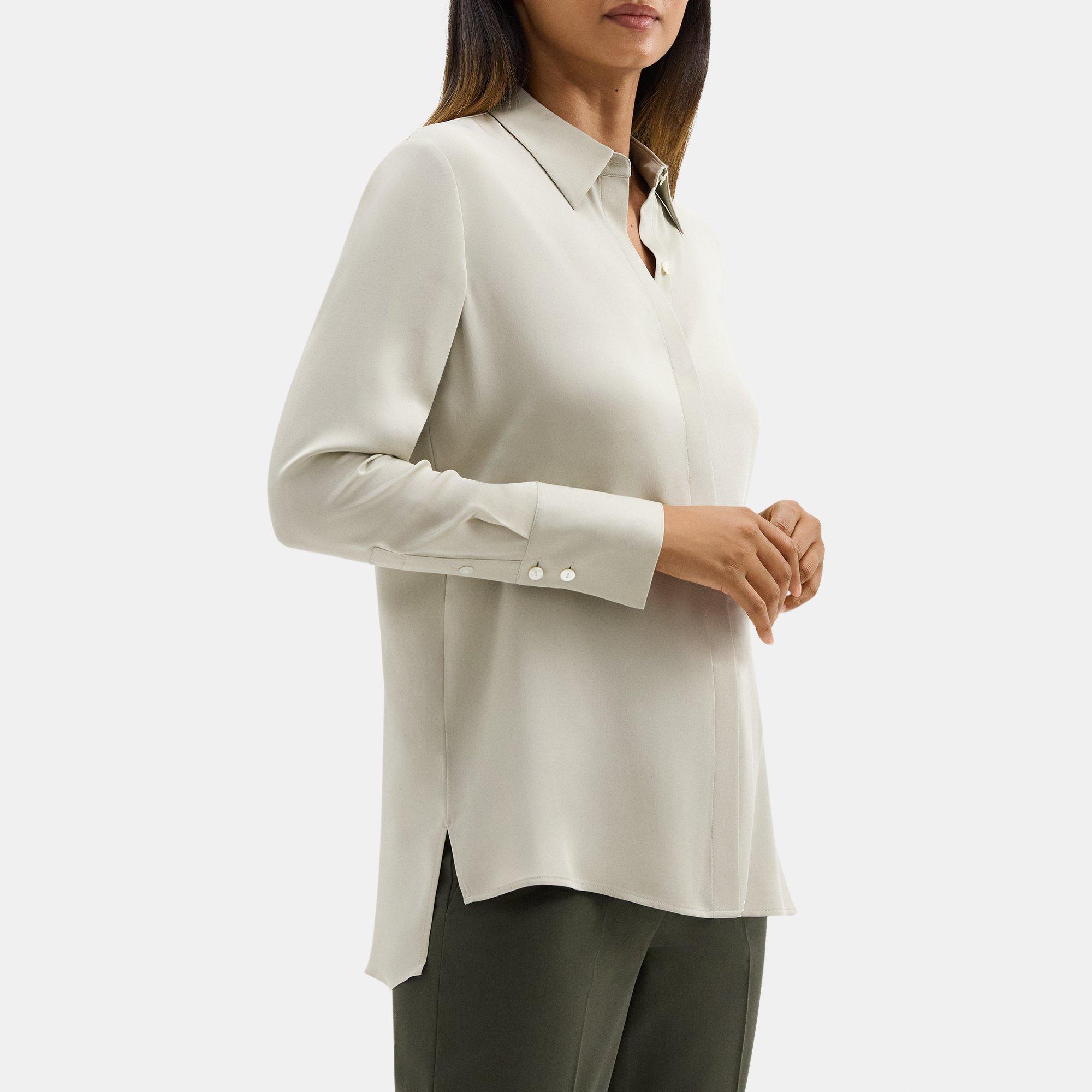 Relaxed Shirt in Silk Georgette