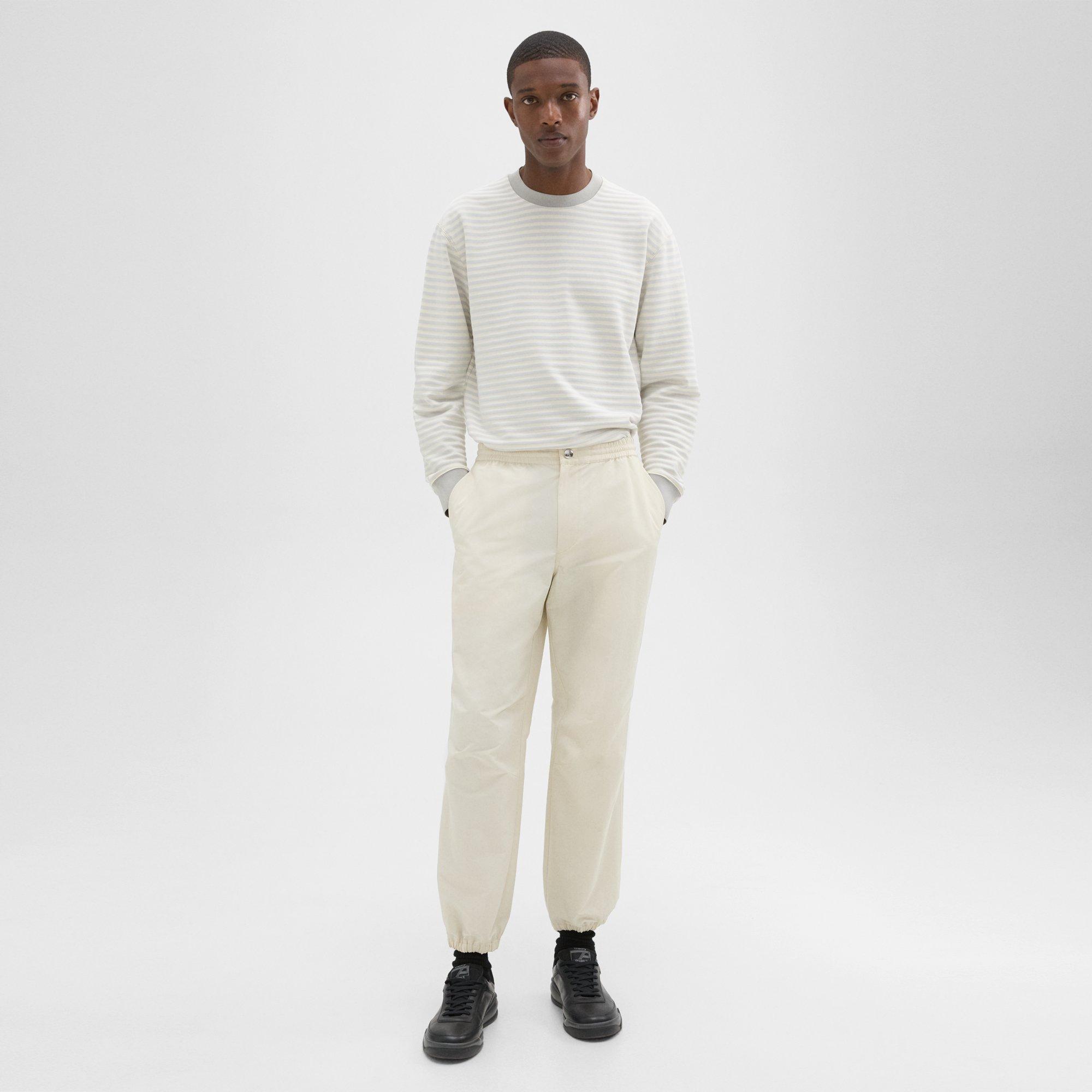 띠어리 Theory Cotton-Blend Jogger Pant,ECRU