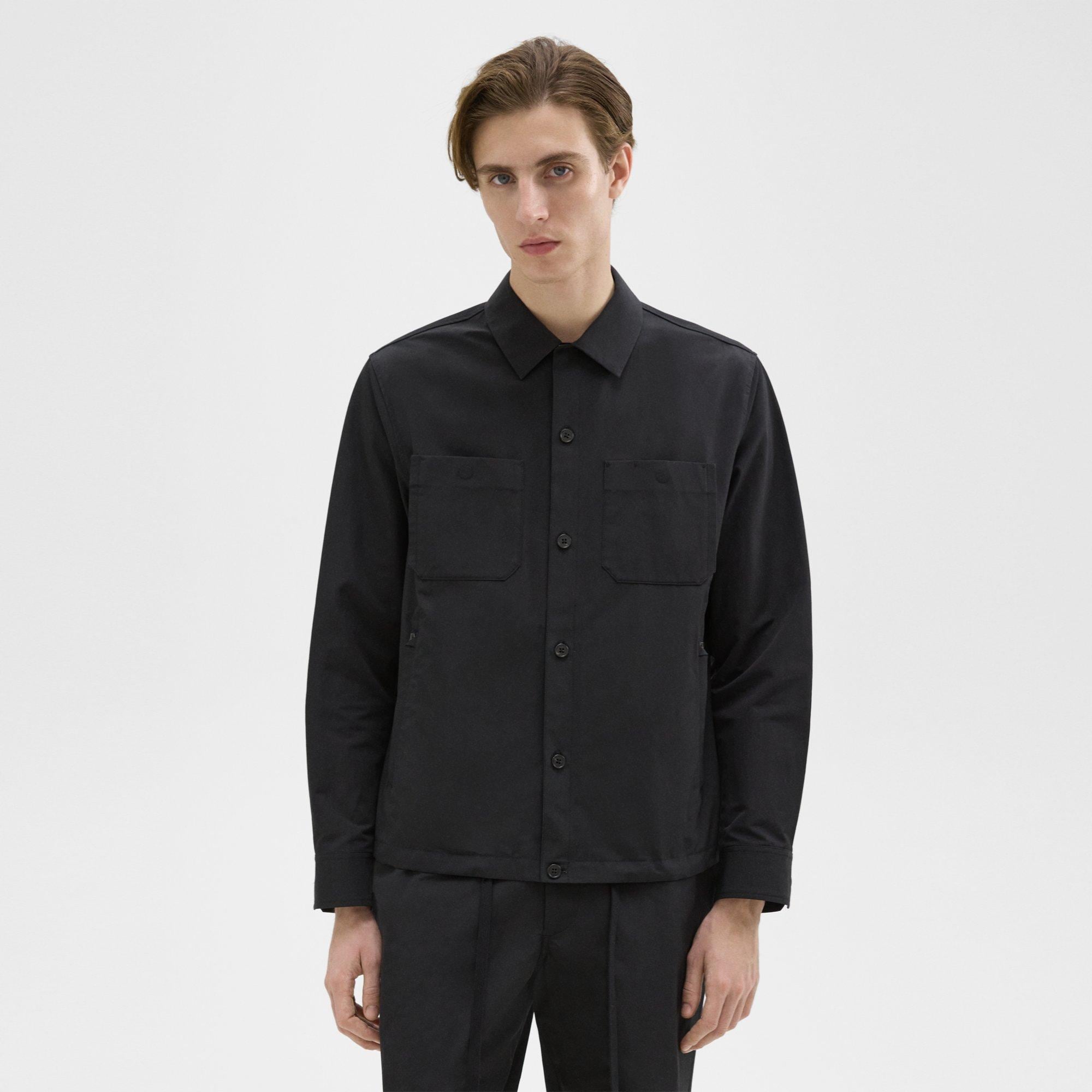 띠어리 Theory Shirt Jacket,BLACK