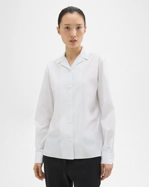 띠어리 Theory Striped Cotton-Blend Shirt,WHITE MULTI