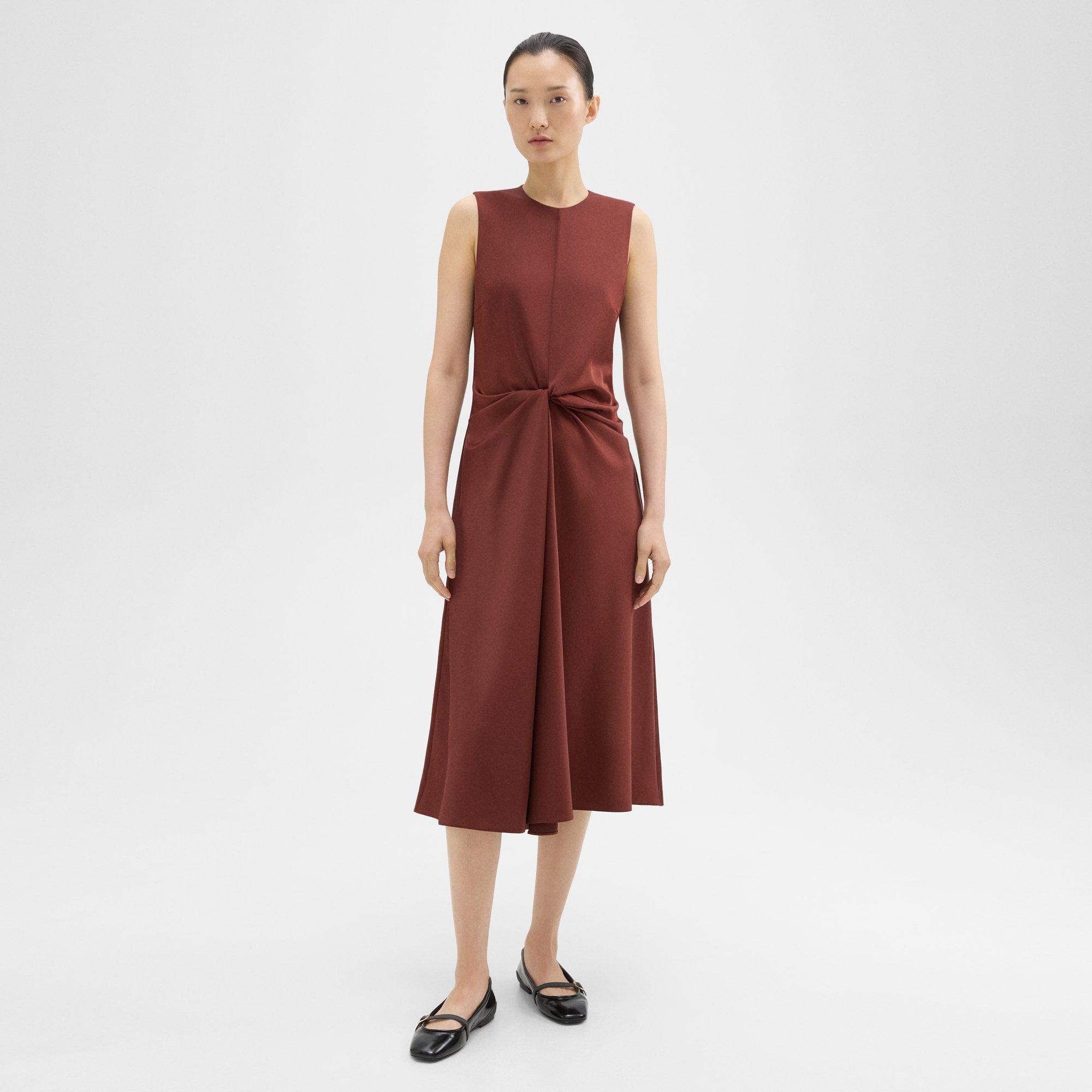 띠어리 Theory Twisted Midi Dress,CANYON