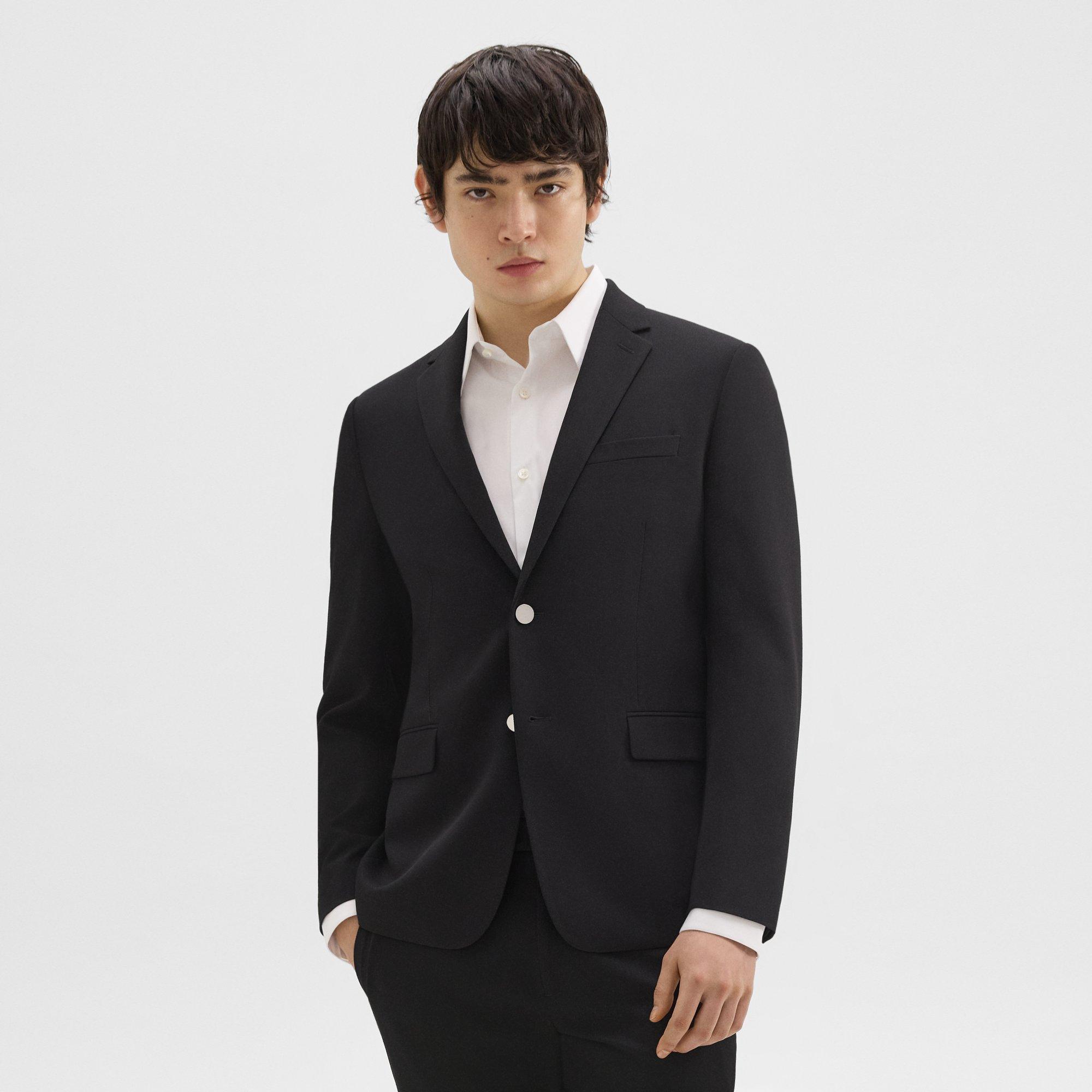 띠어리 Theory Morton Blazer in Textured Gabardine,BLACK