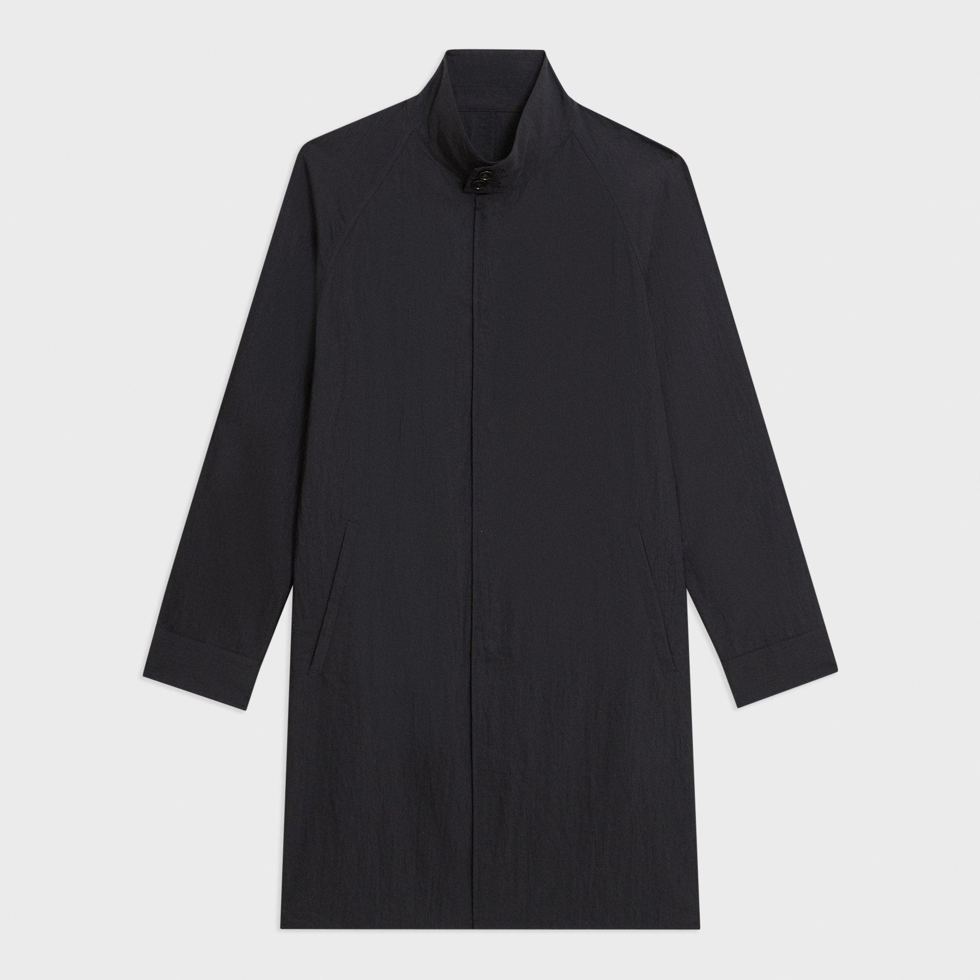 Reversible Stand-Collar Trench Coat