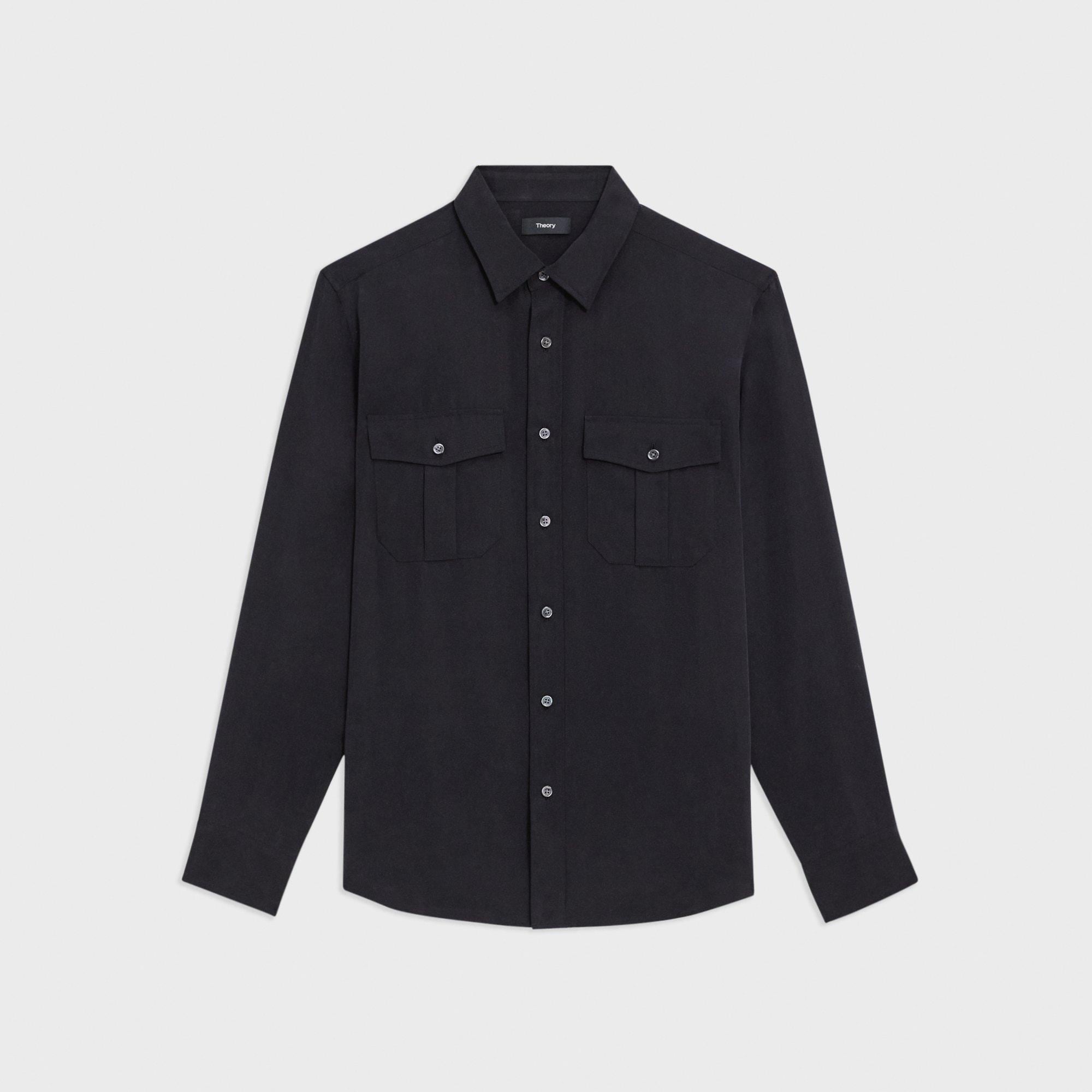 Military Shirt in Fluid Twill