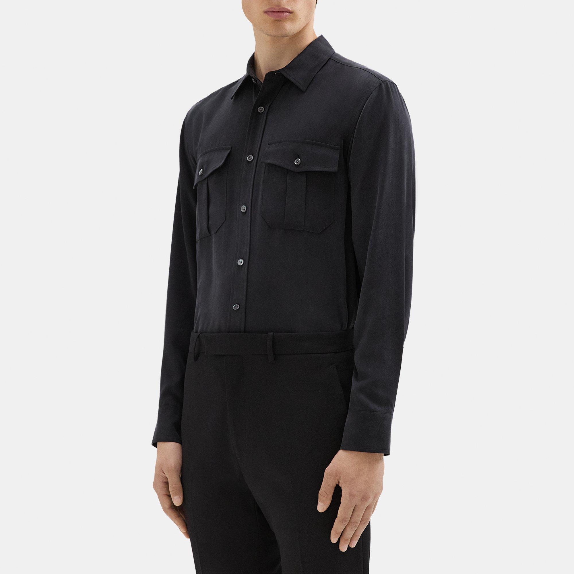 Military Shirt in Fluid Twill