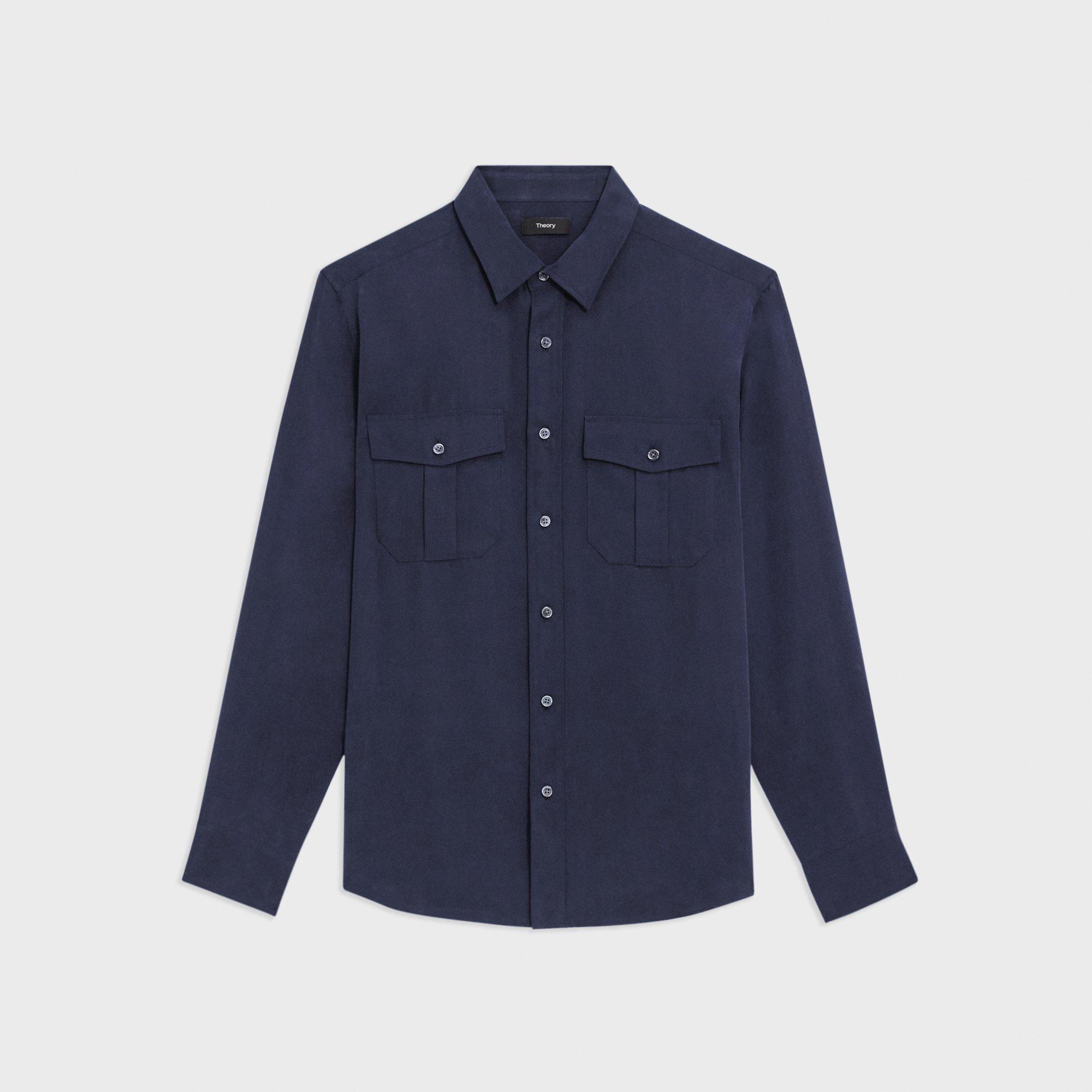 Military Shirt in Fluid Twill