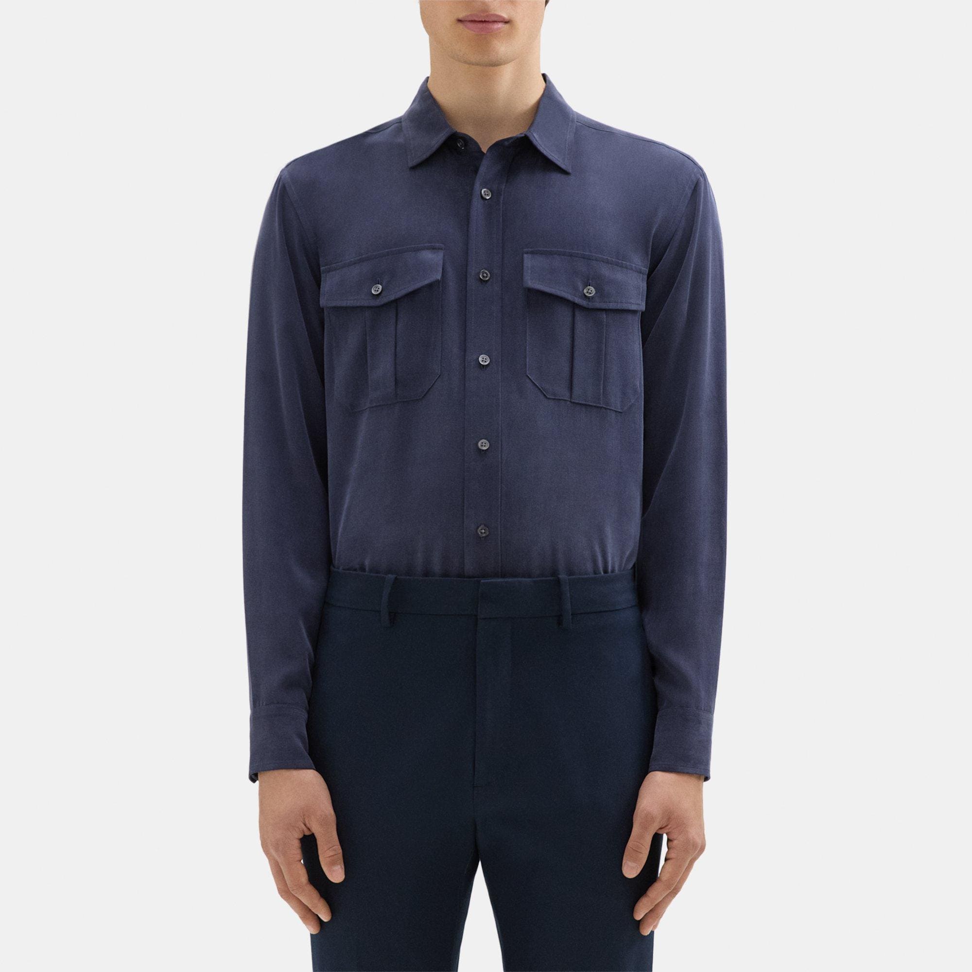 Fluid Twill Military Shirt | Theory