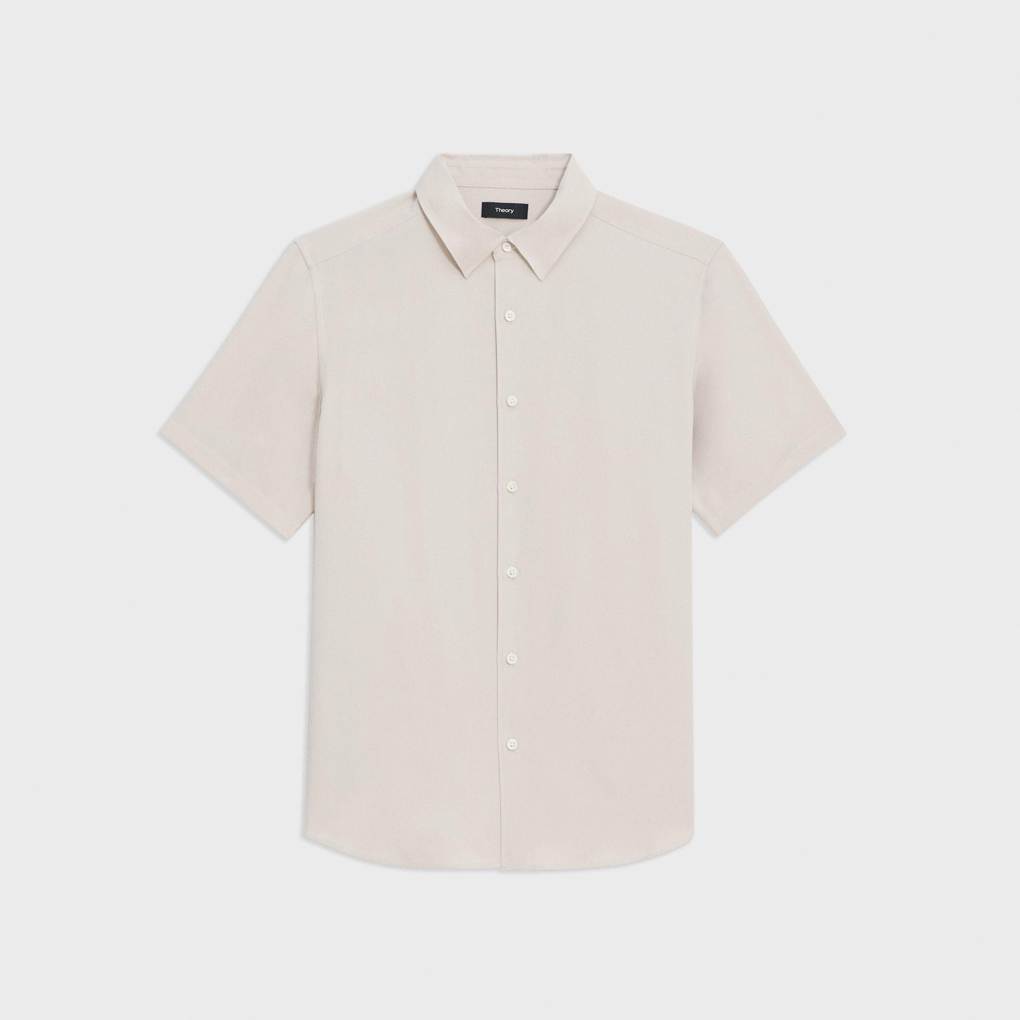 Irving Short-Sleeve Shirt in Fluid Twill