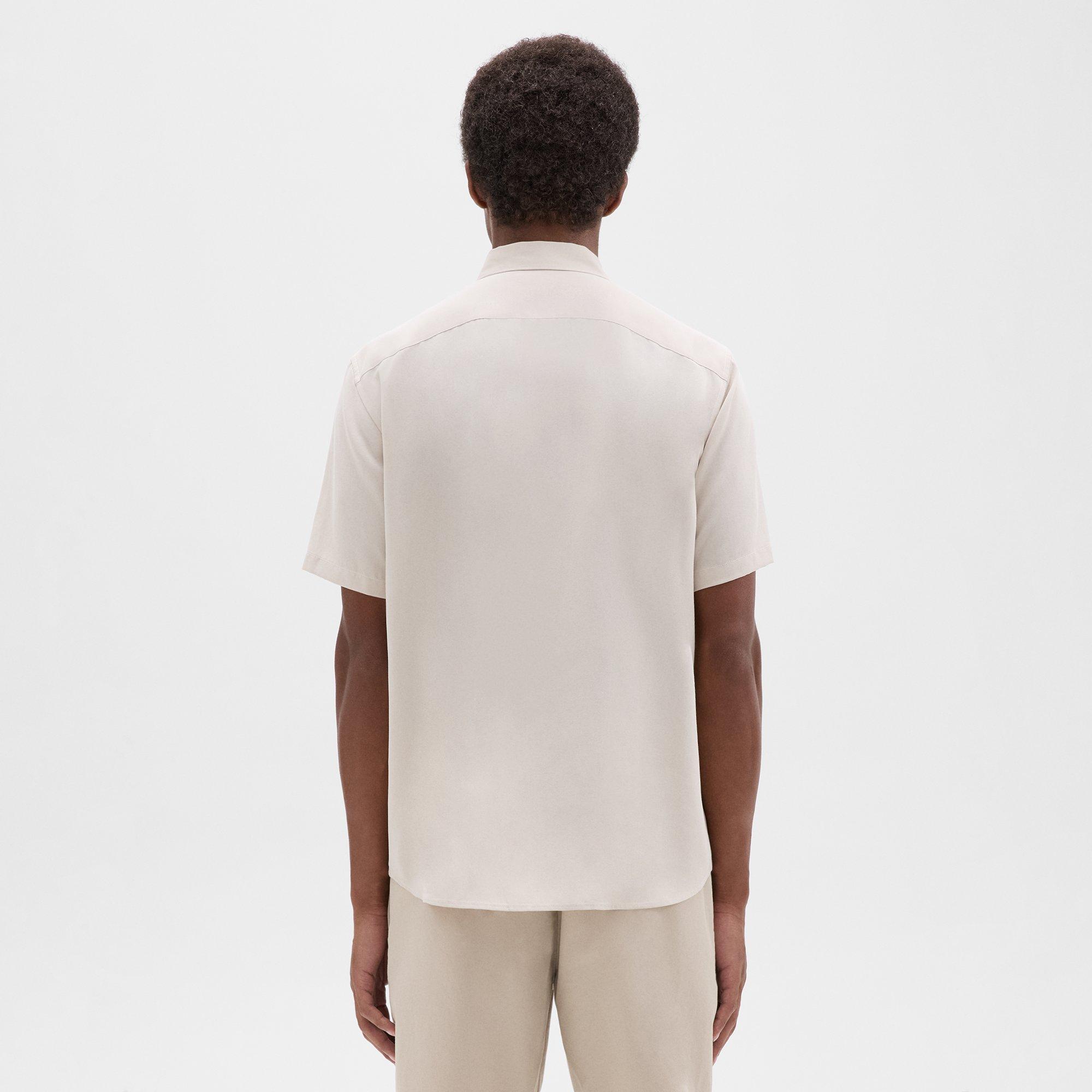 Irving Short-Sleeve Shirt in Fluid Twill