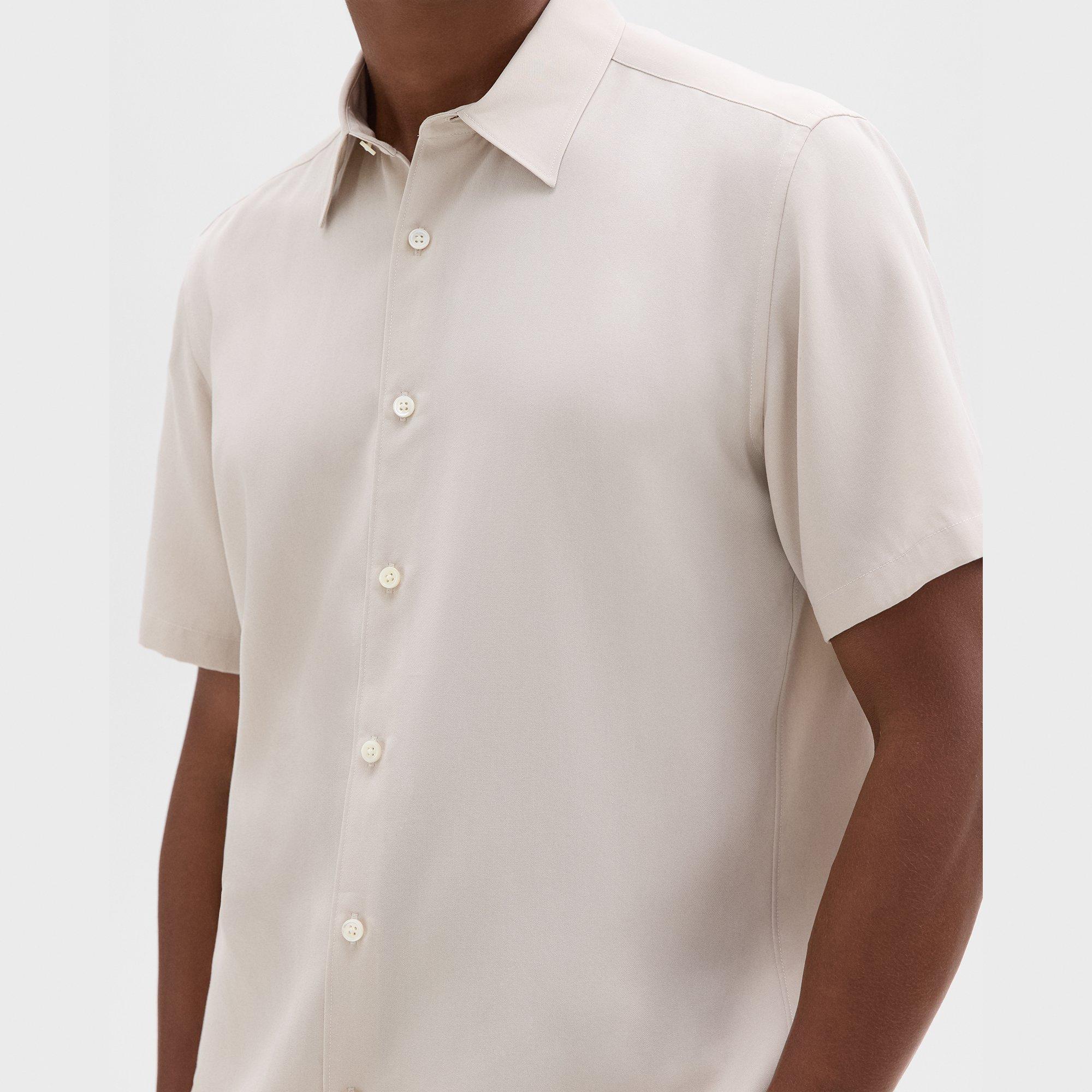 Irving Short-Sleeve Shirt in Fluid Twill