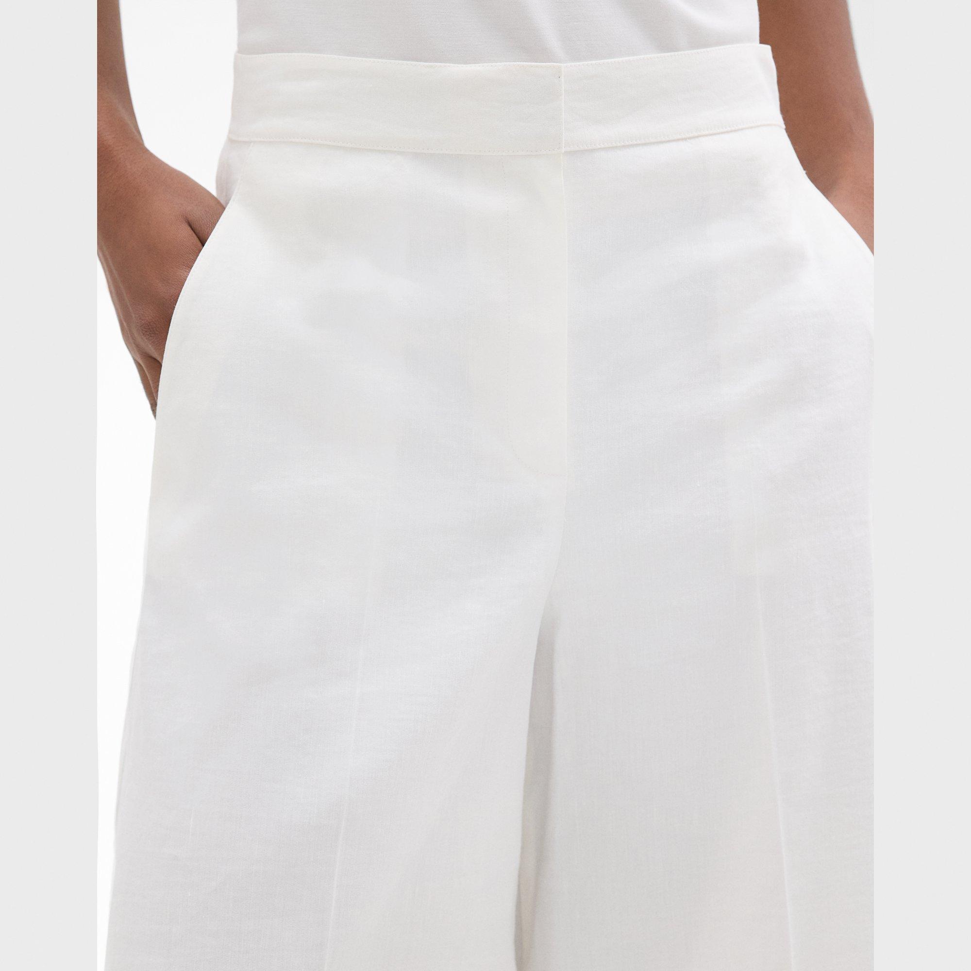 Cropped Wide-Leg Pant in Good Linen