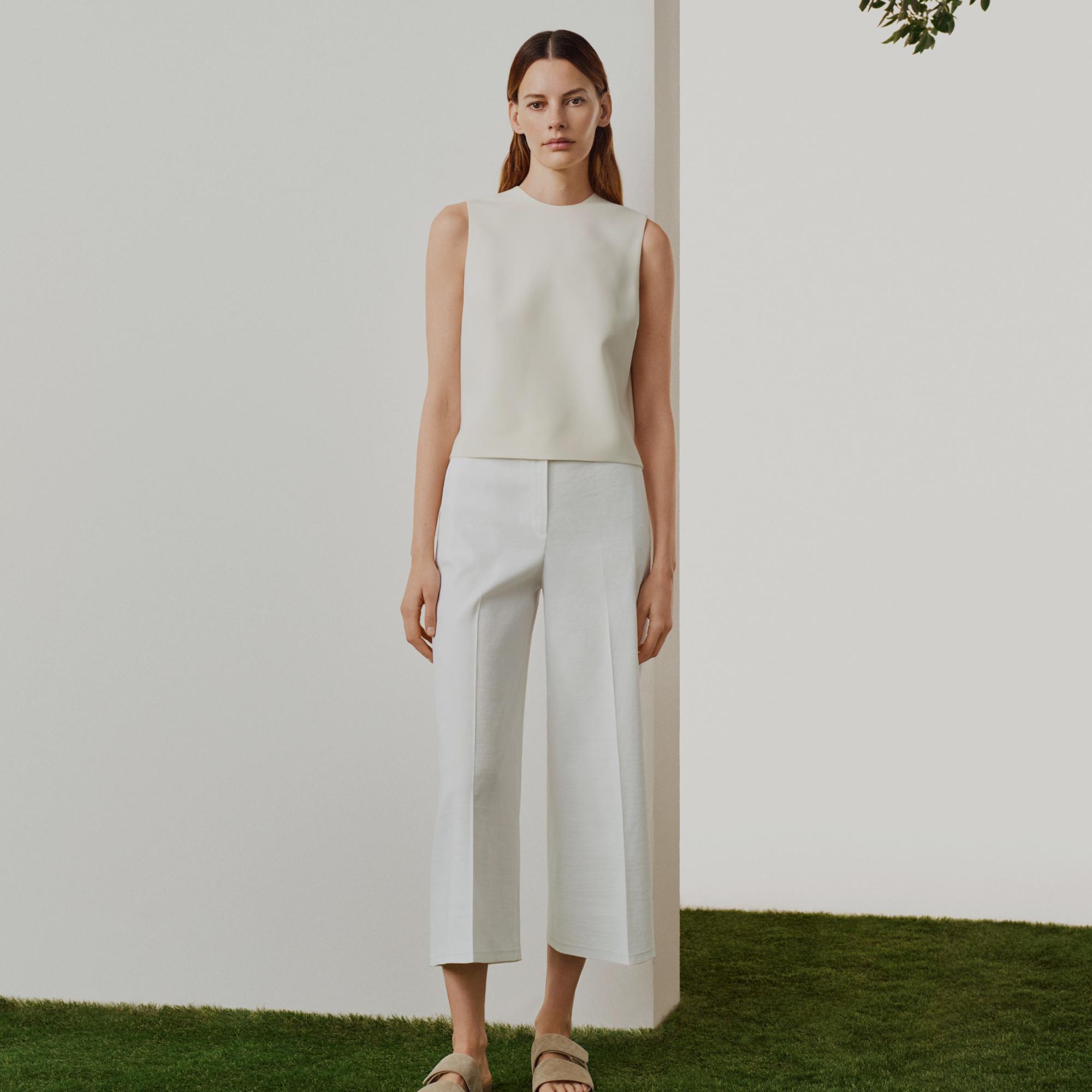 Cropped Wide-Leg Pant in Good Linen