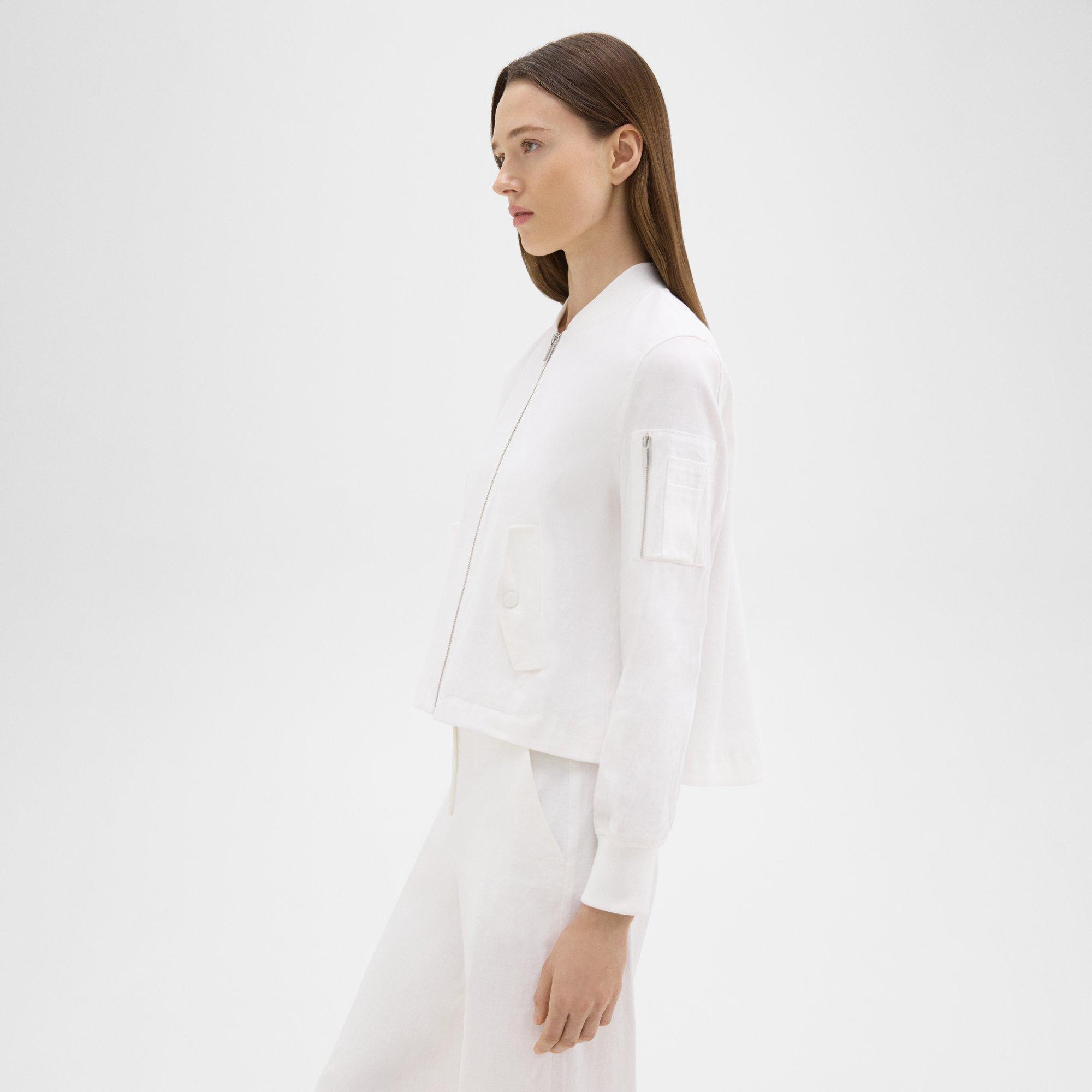 A-Line Flight Jacket in Good Linen