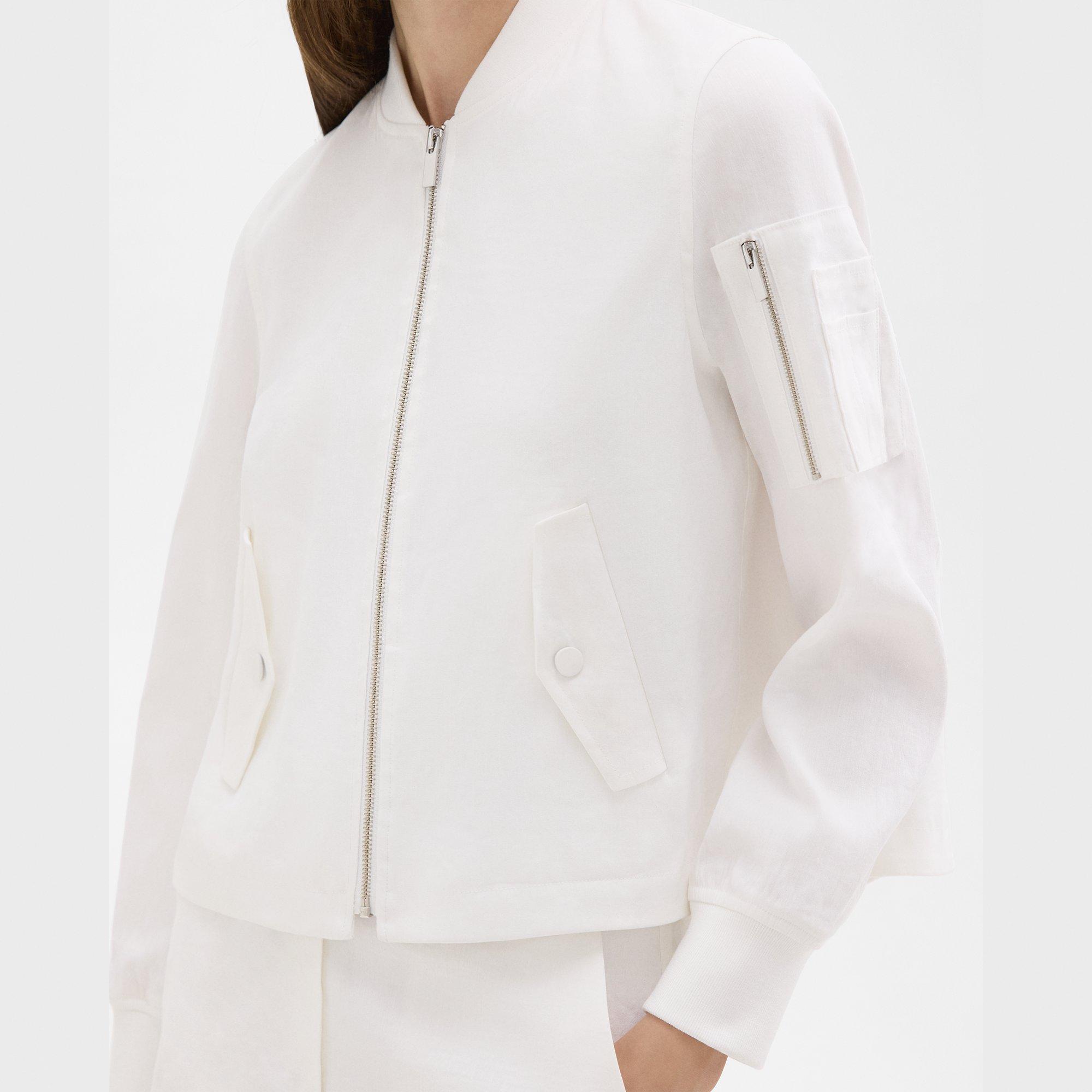 A-Line Flight Jacket in Good Linen