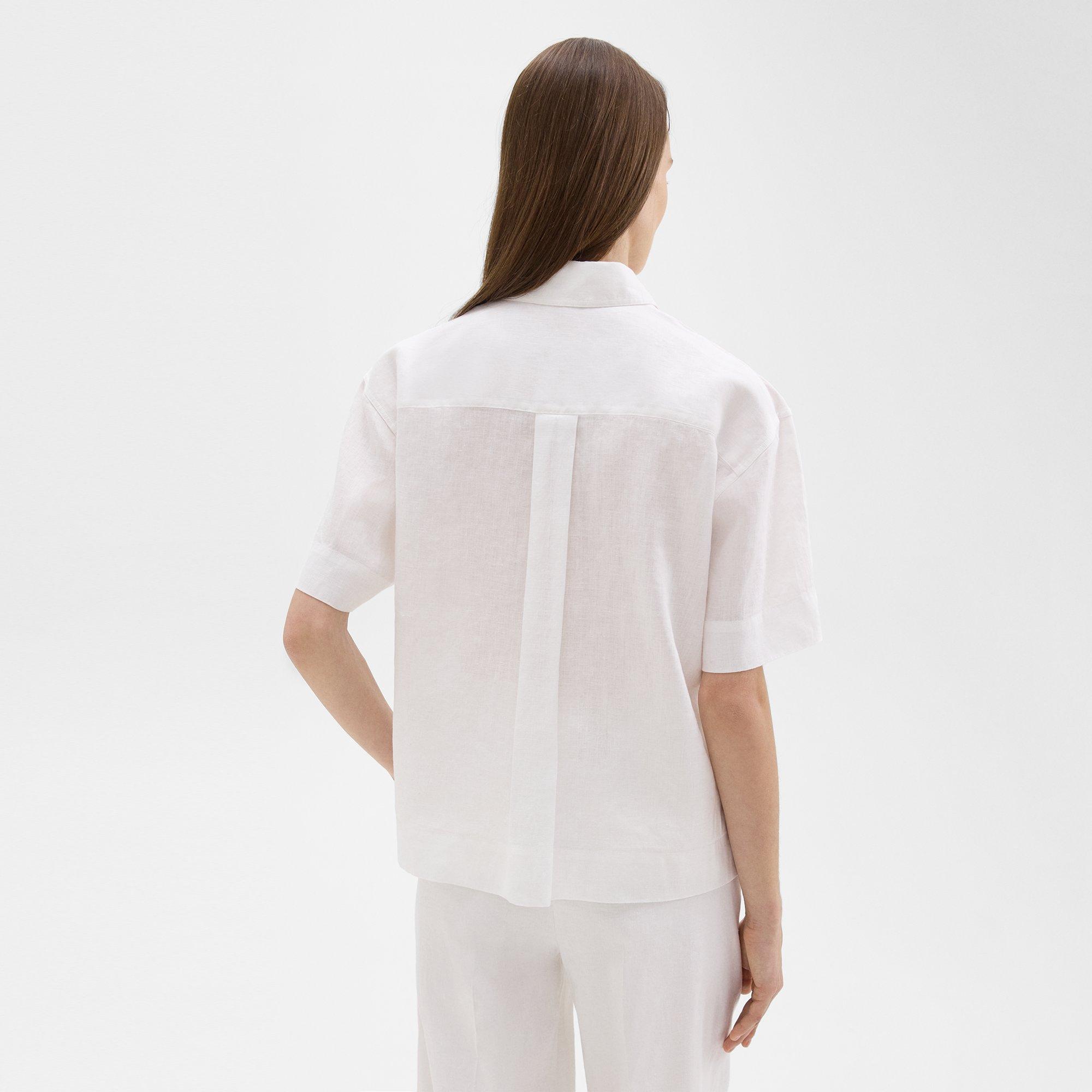 Short-Sleeve Shirt in Relaxed Linen