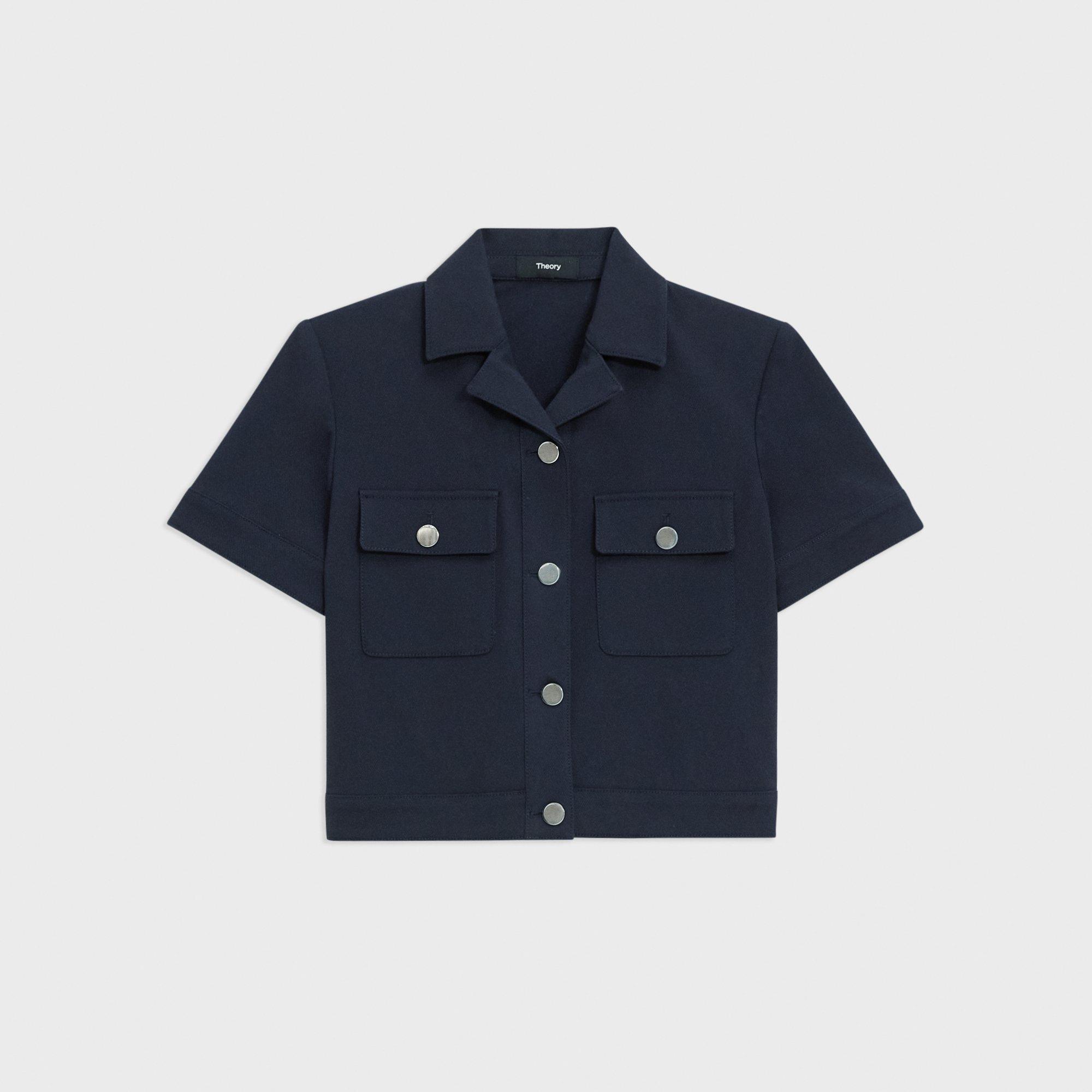 Short-Sleeve Military Shirt in Neoteric Twill