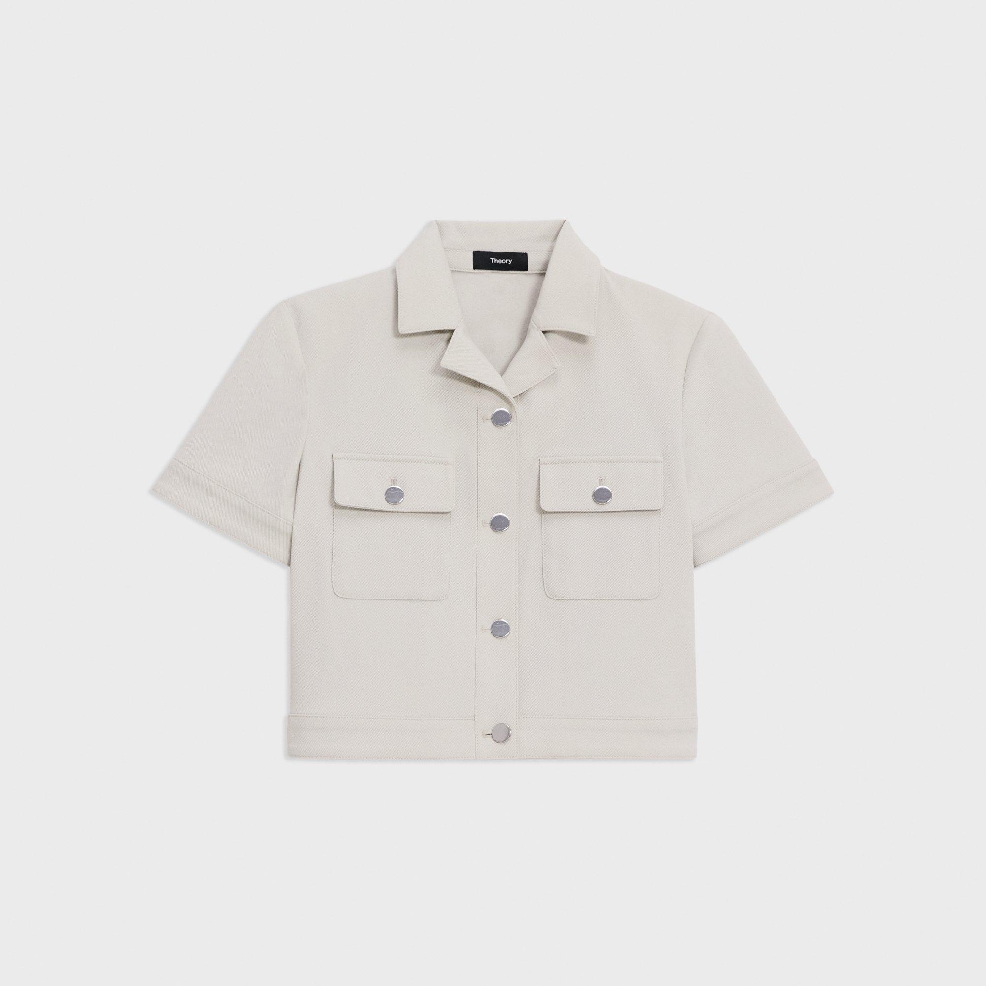 Short-Sleeve Military Shirt in Neoteric Twill